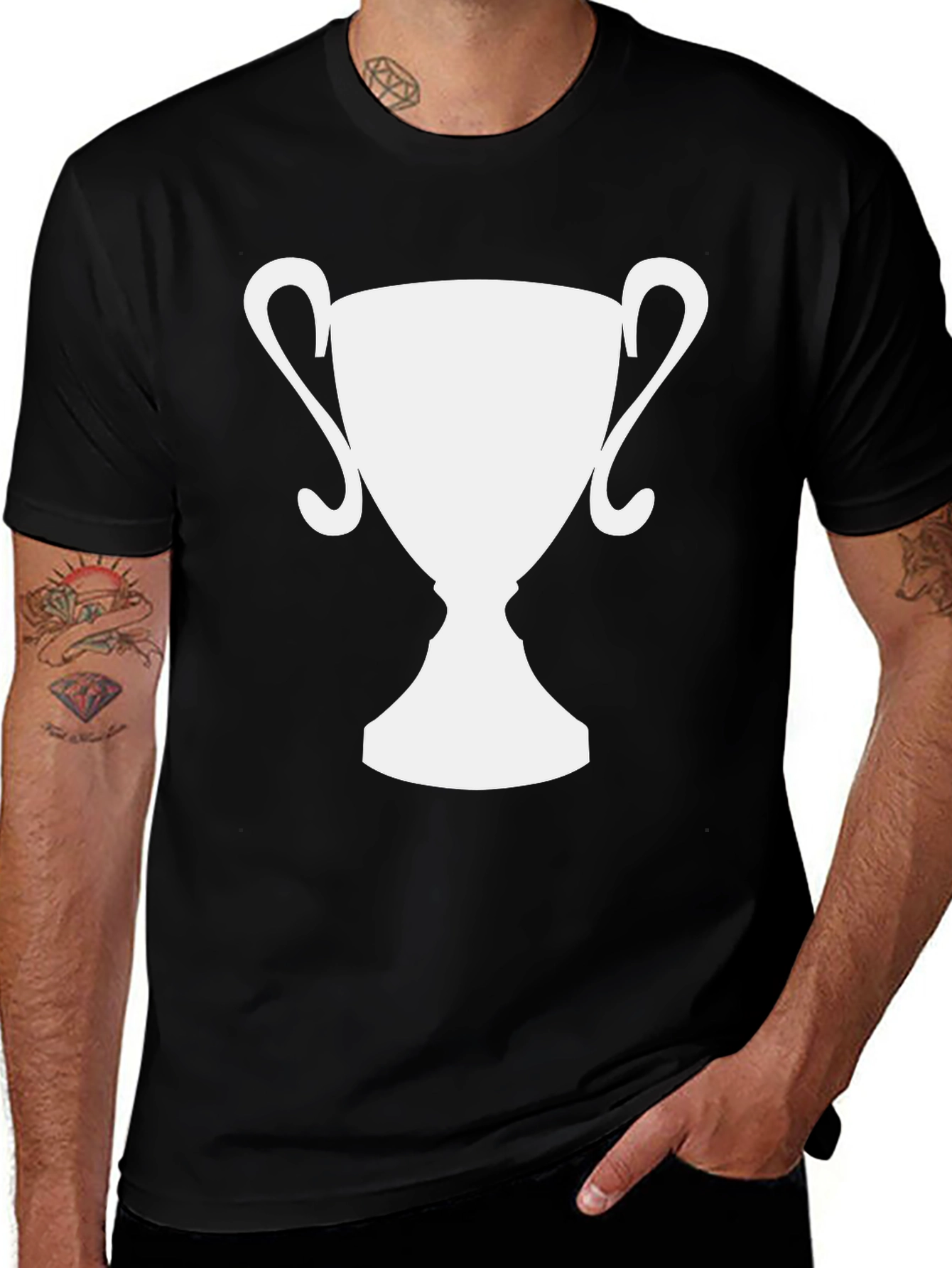 Variant 11 of Trophy Graphic Tee - Men's Black Short Sleeve T-Shirt