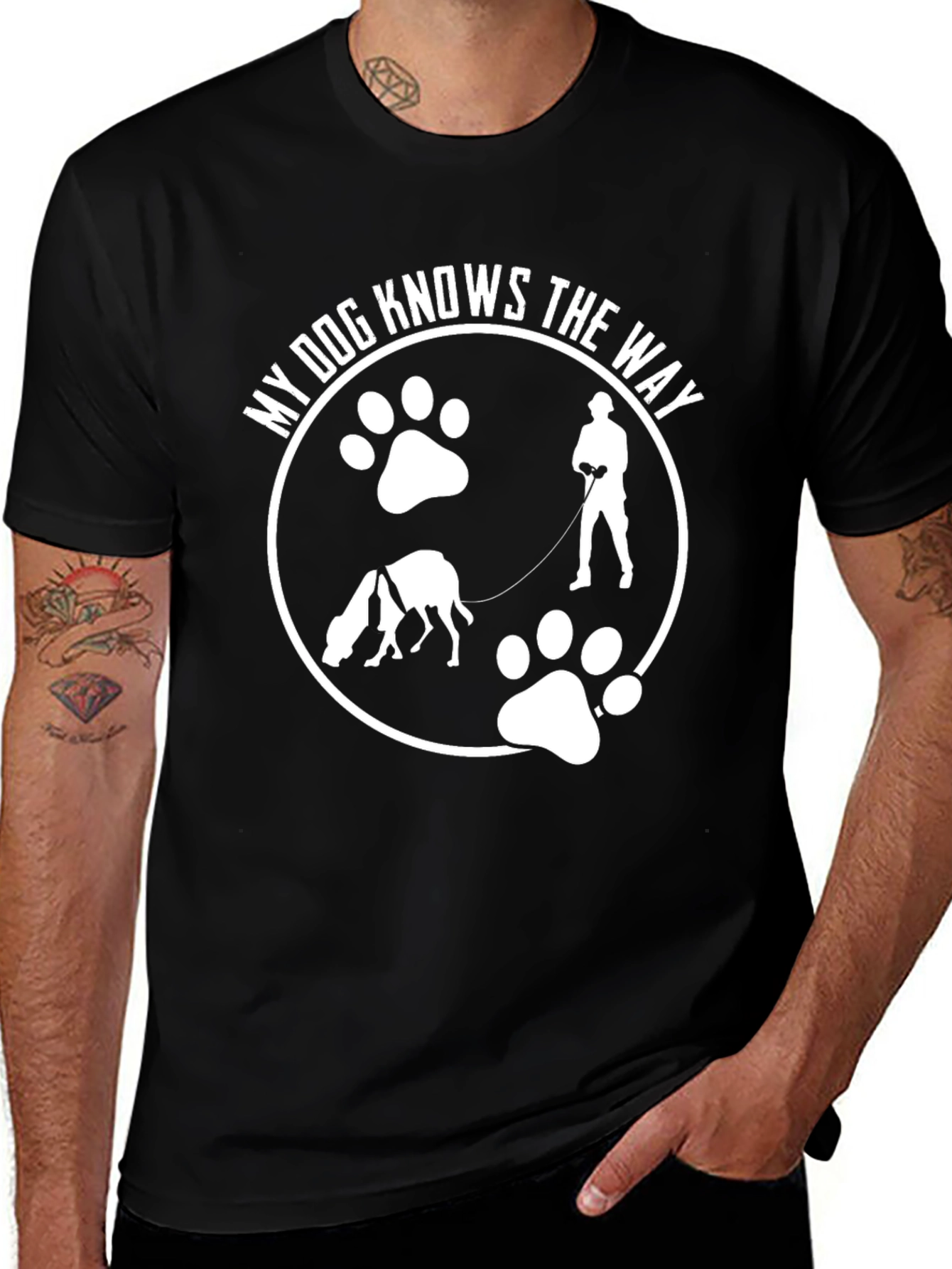 Variant 30 of My Dog Knows The Way Graphic Tee