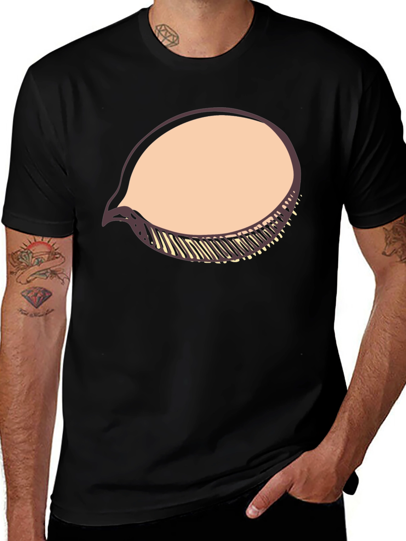 Variant 25 of Black T-Shirt with Speech Bubble Graphic