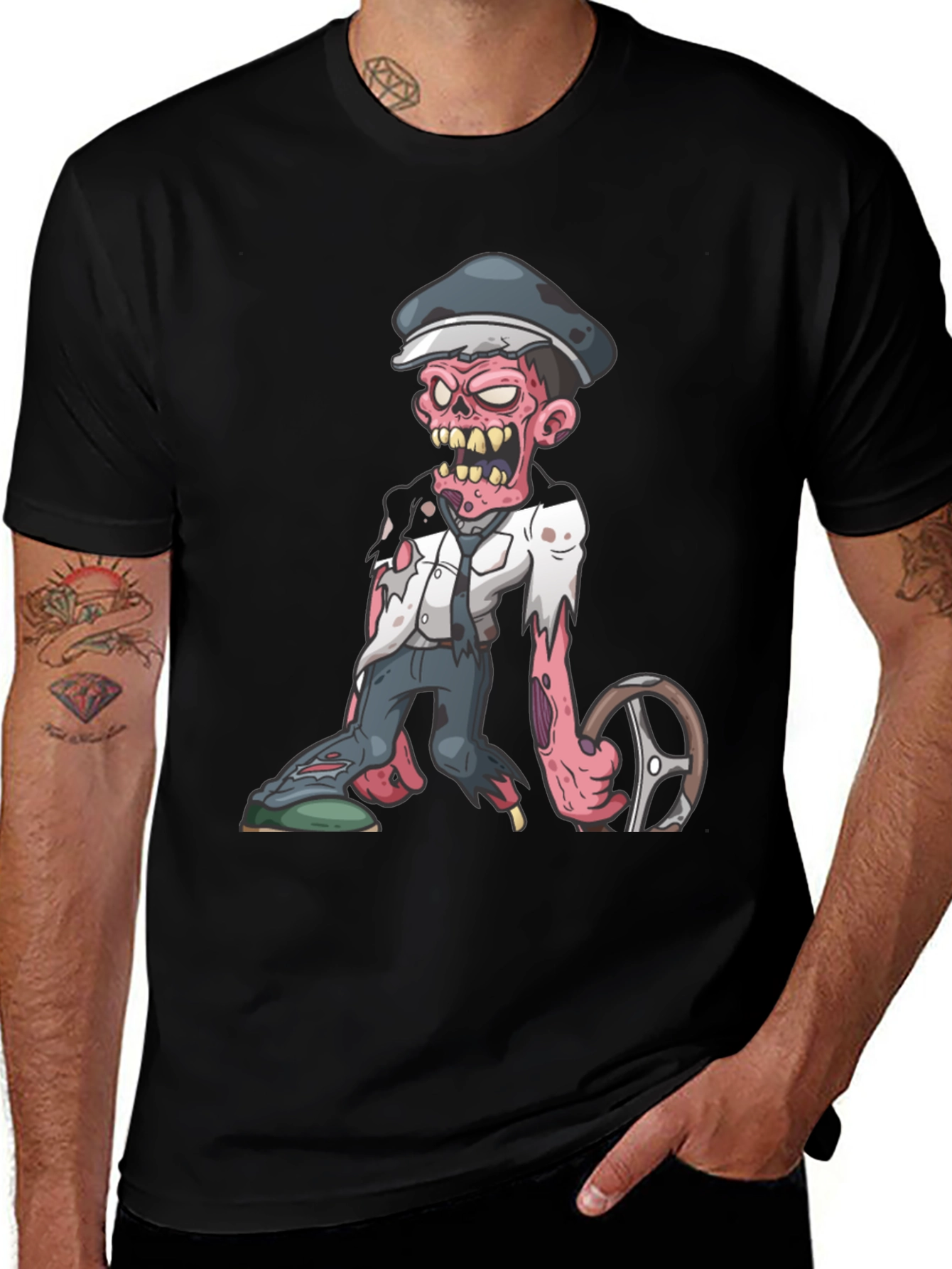 Variant 2 of Zombie Driver Graphic T-Shirt - Horror Tee