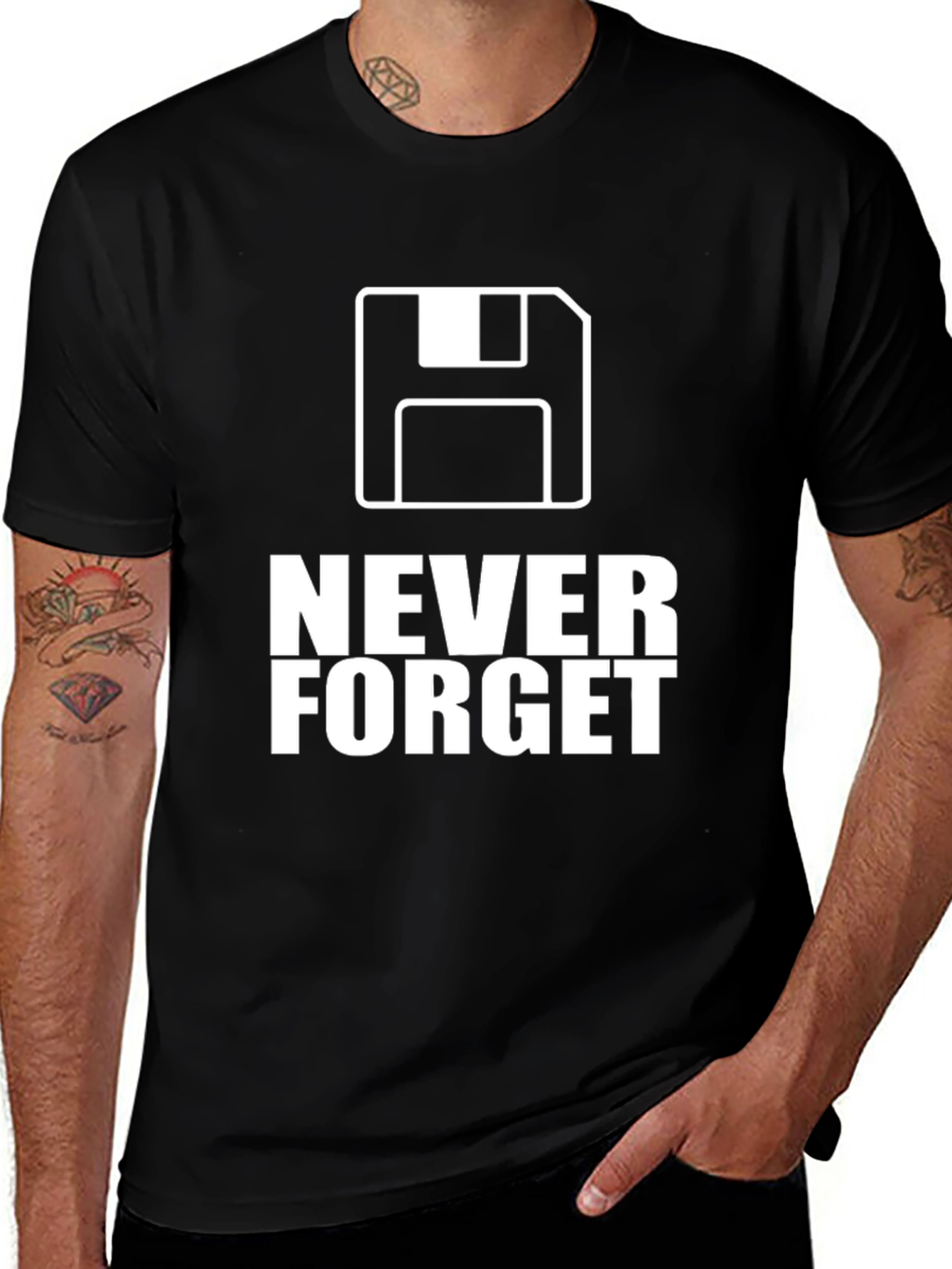 Never Forget Floppy Disk T-Shirt