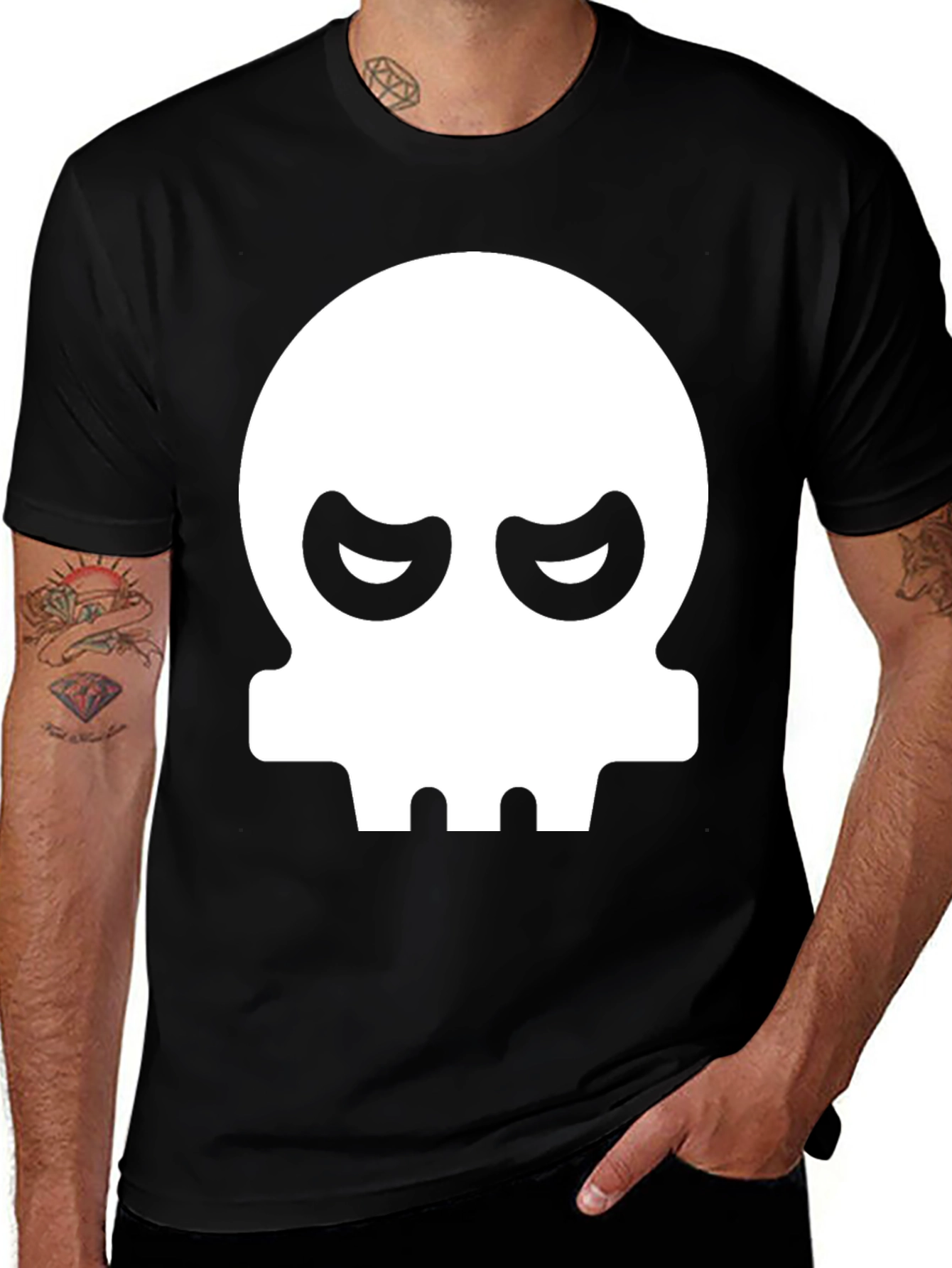 Variant 27 of Skull Graphic Black T-Shirt