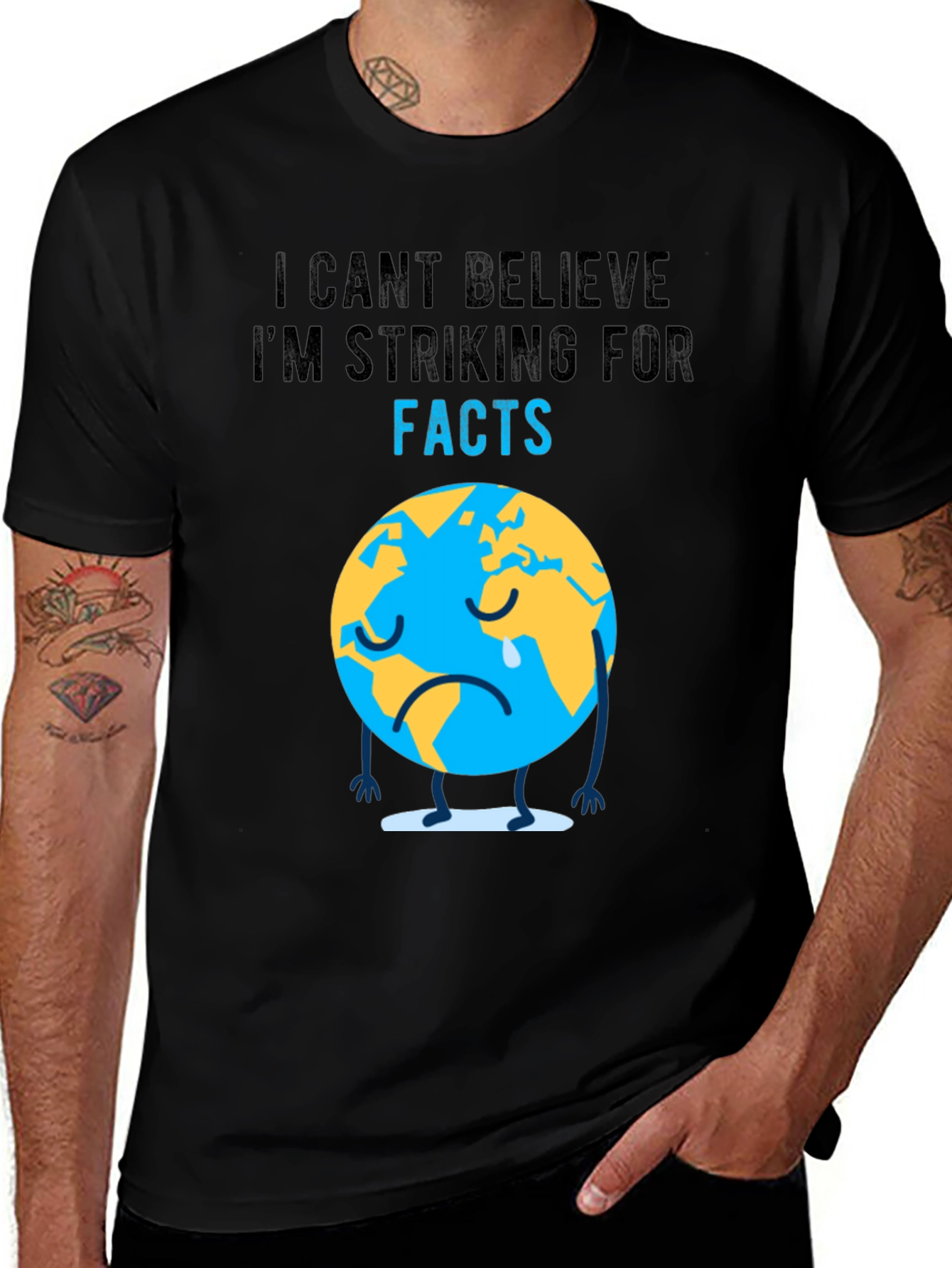 Variant 13 of Earth Strike for Facts T-Shirt - Climate Change Awareness Tee