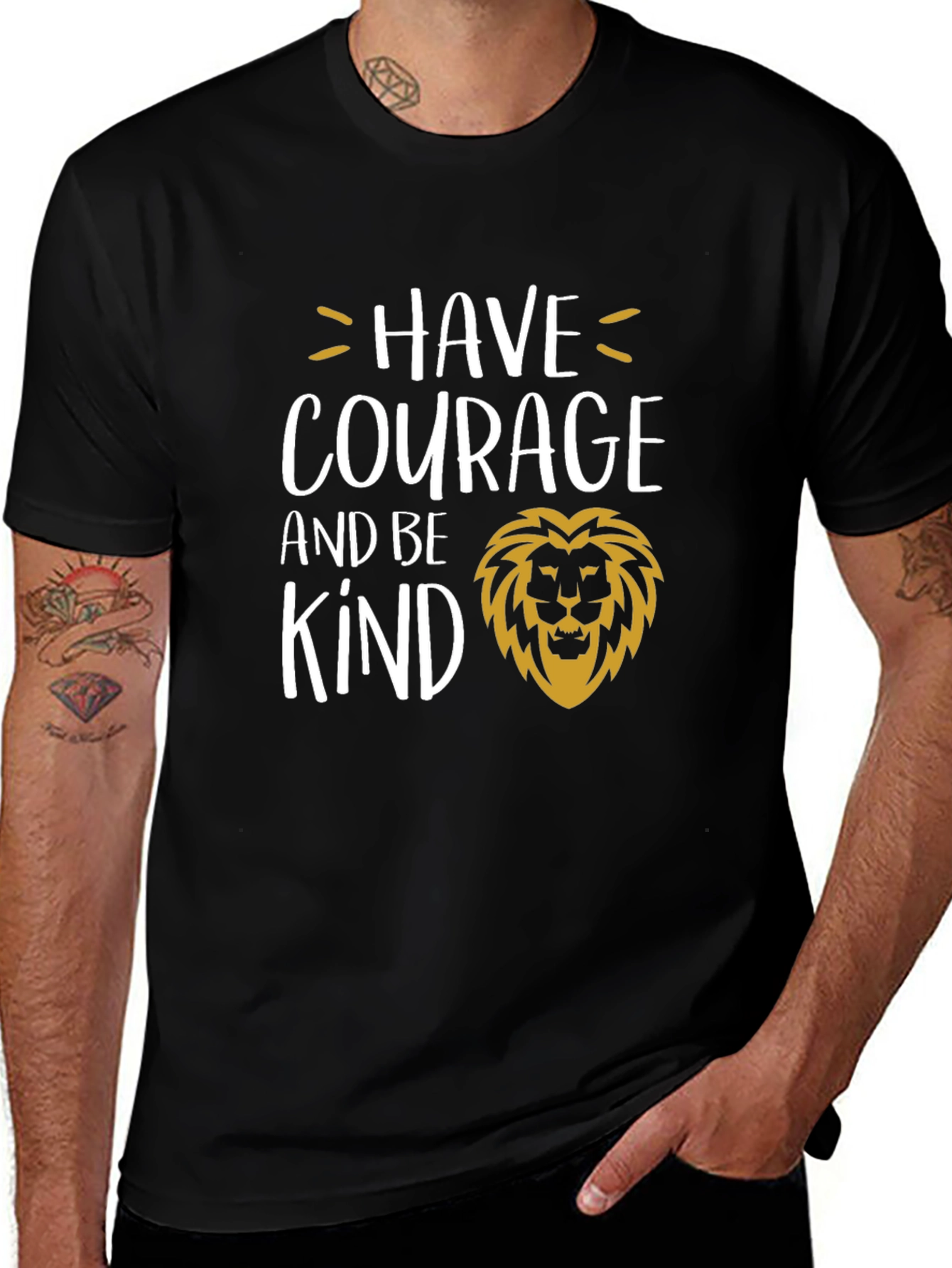 Variant 12 of Have Courage and Be Kind Lion Graphic Tee