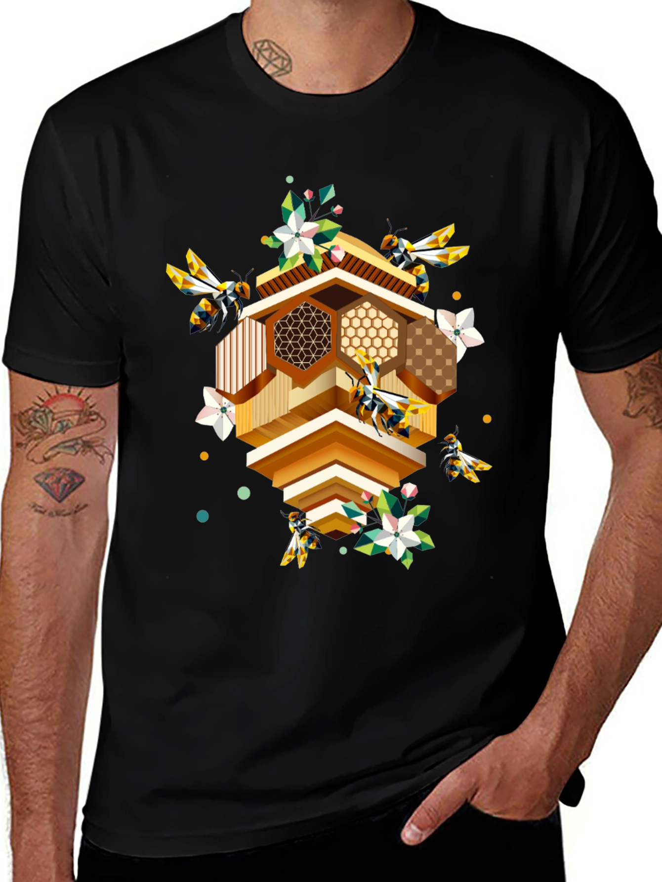 Geometric Beehive Tee