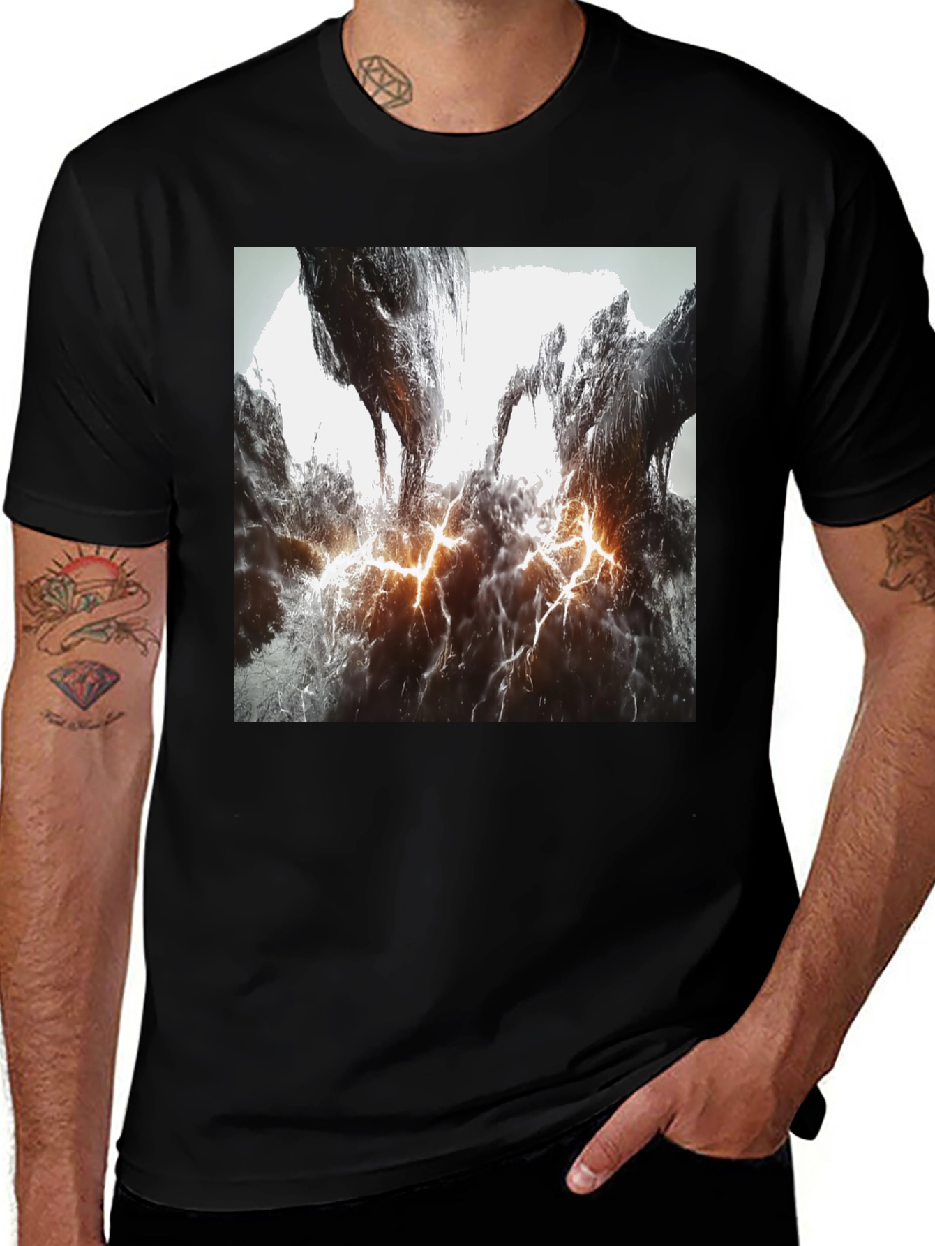 Variant 23 of Abstract Lightning Bolt T-Shirt