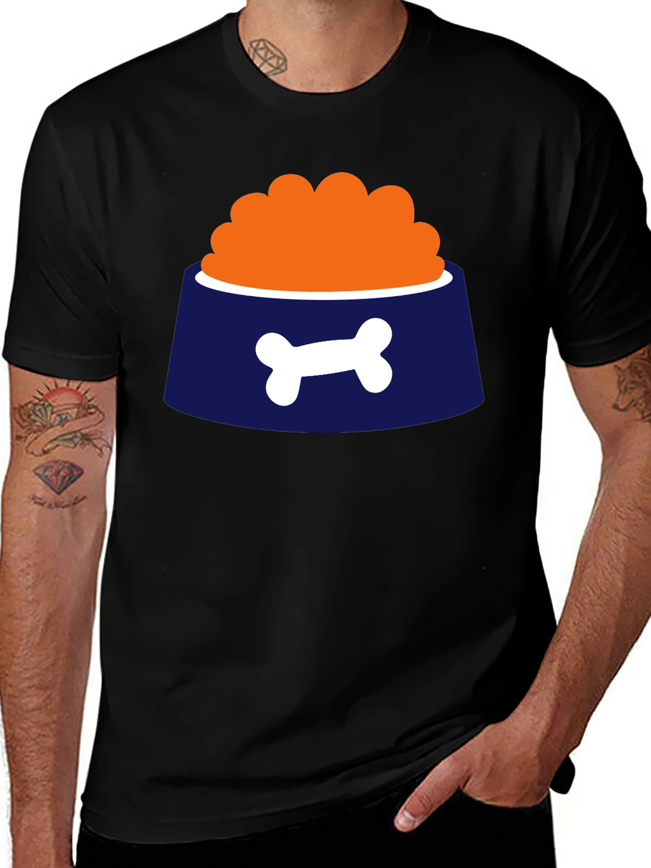 Variant 4 of Dog Bowl Graphic Tee - Pet Lover's Shirt