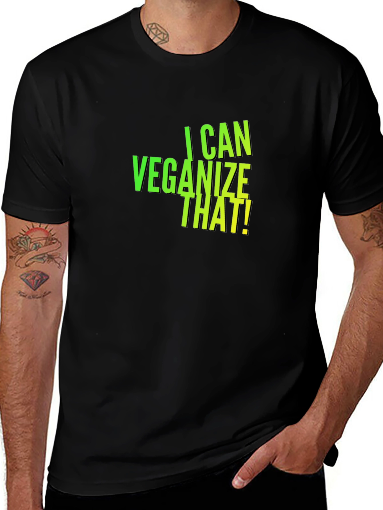 Variant 22 of Veganize That T-Shirt - Green Gradient Text