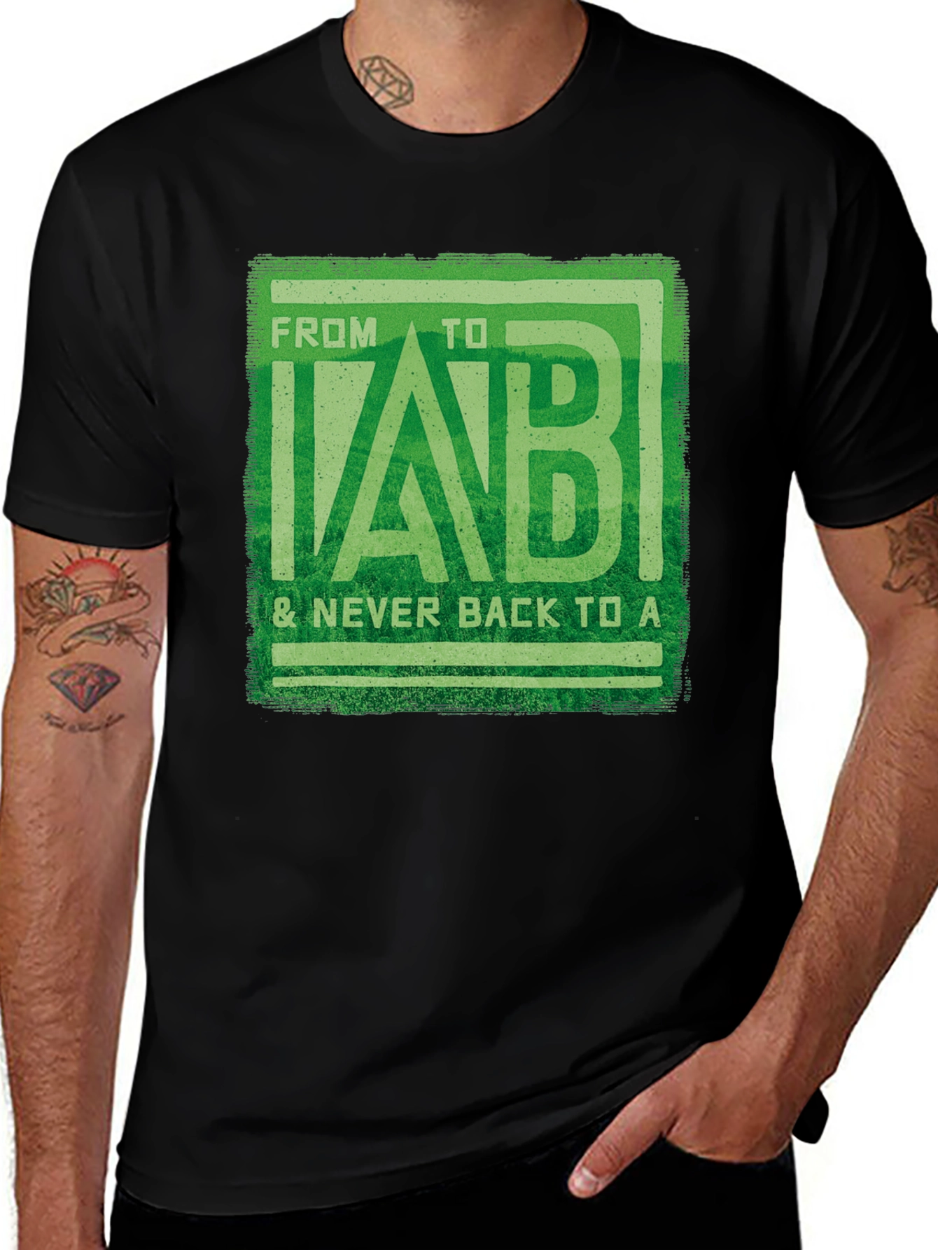 Variant 7 of From B to LAB Men's Black T-Shirt
