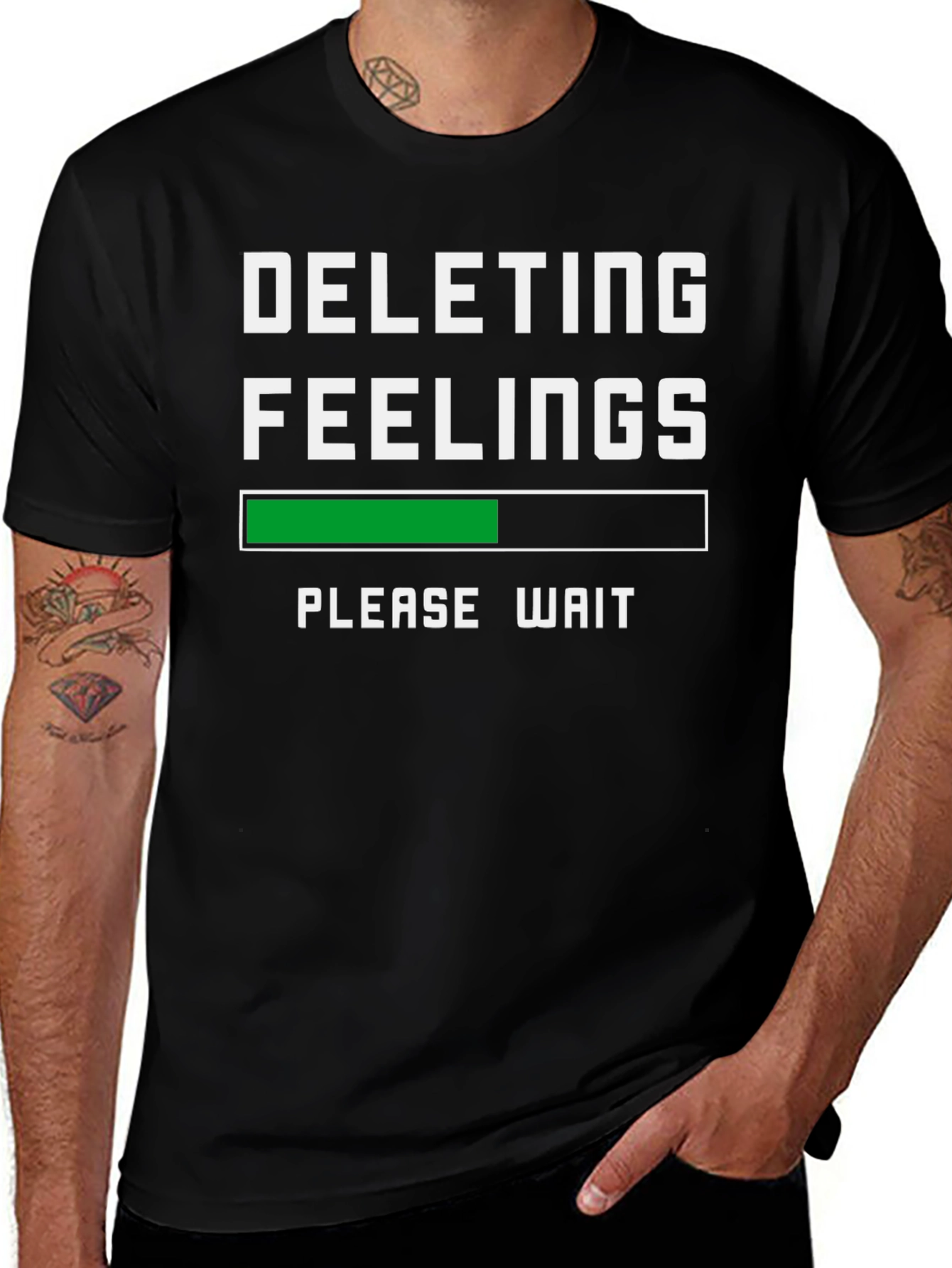 Variant 17 of Deleting Feelings T-Shirt - Funny Graphic Tee