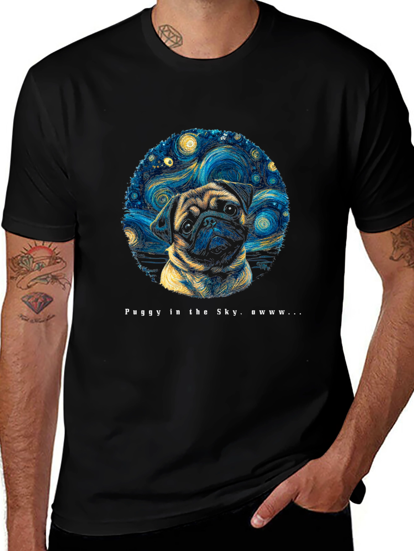 Variant 11 of Puggy in the Sky T-Shirt