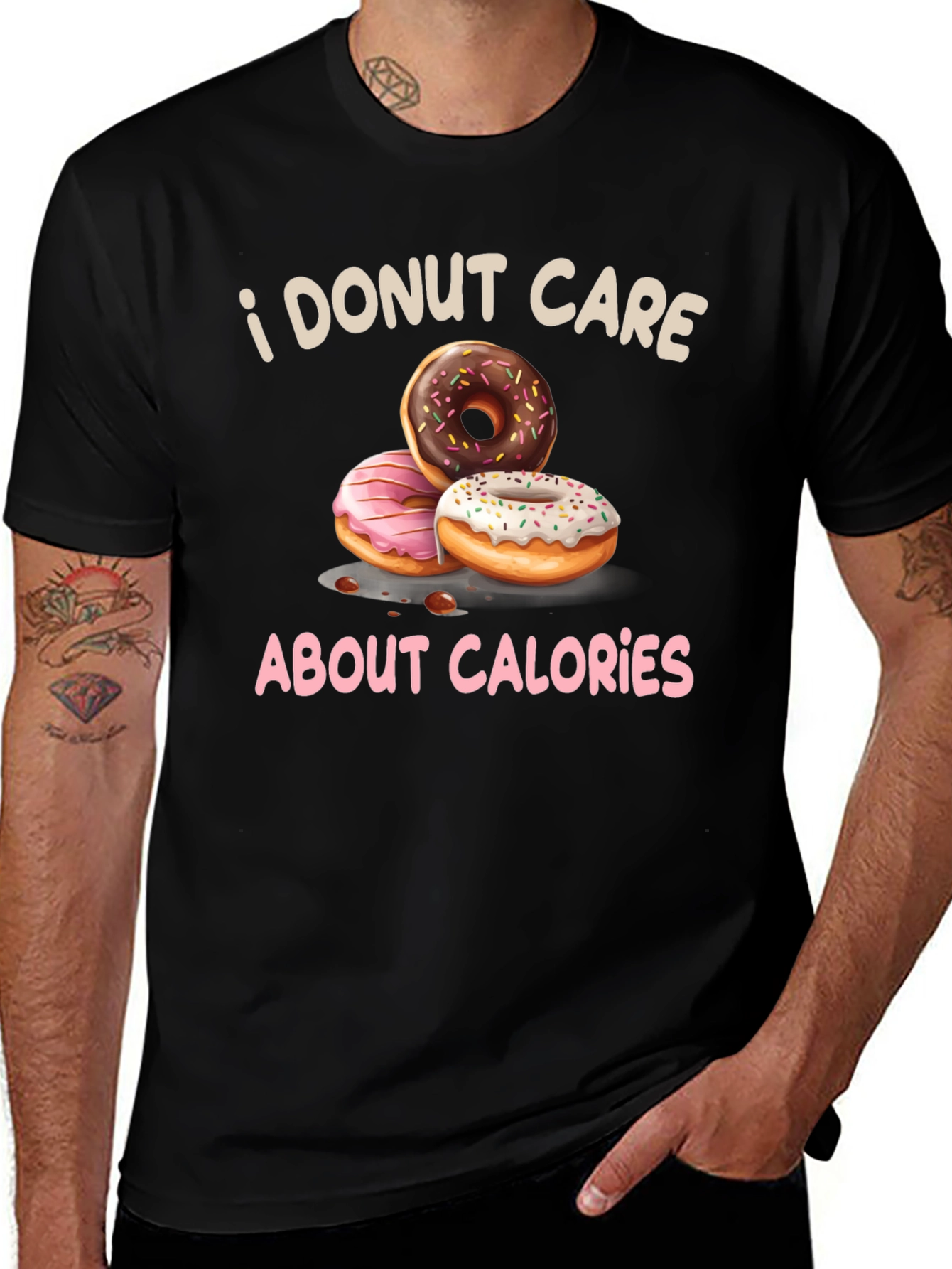 Variant 5 of I Donut Care T-Shirt - Funny Foodie Tee
