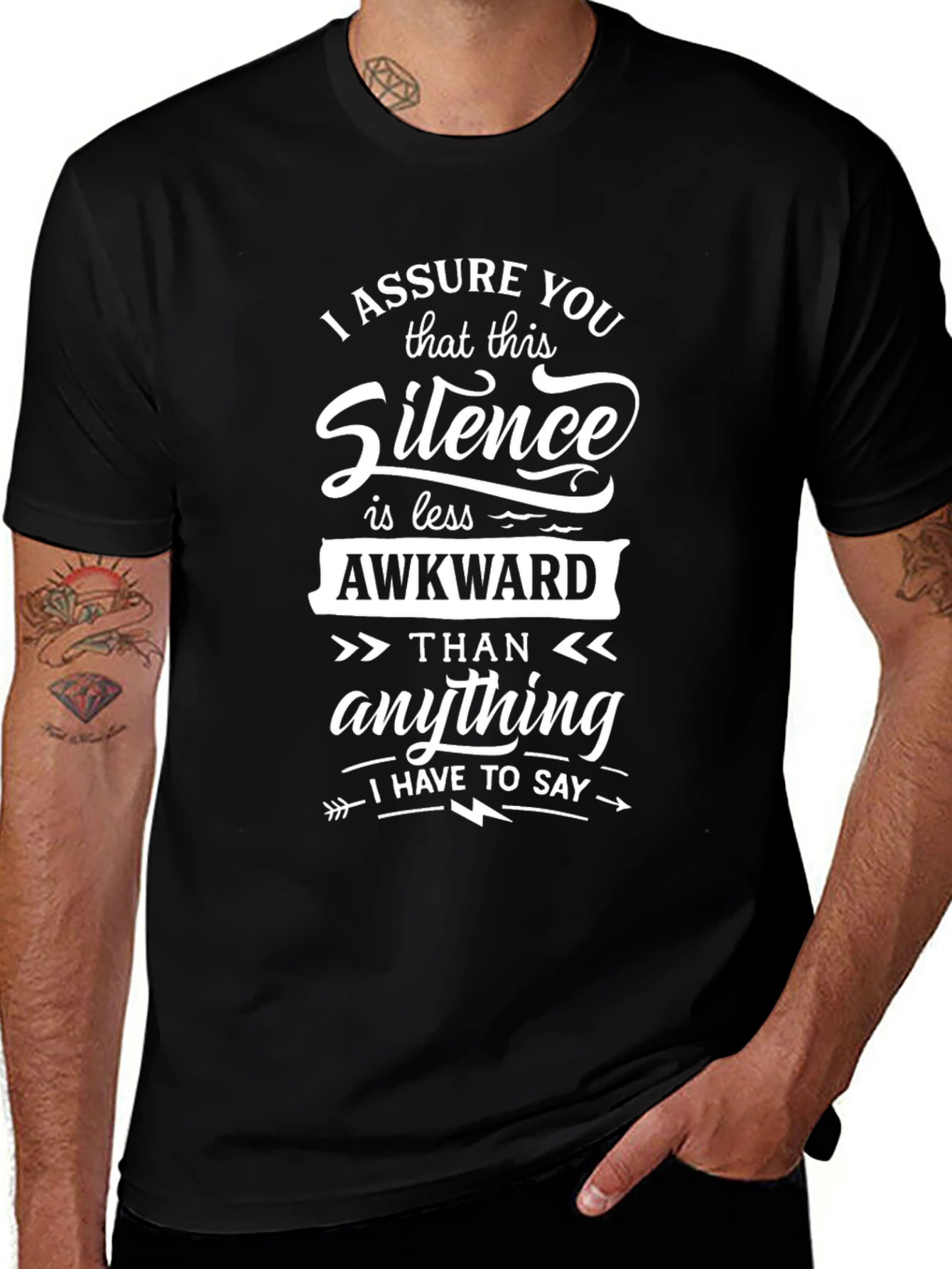 Variant 22 of Awkward Silence Graphic Tee - Funny Novelty T-Shirt