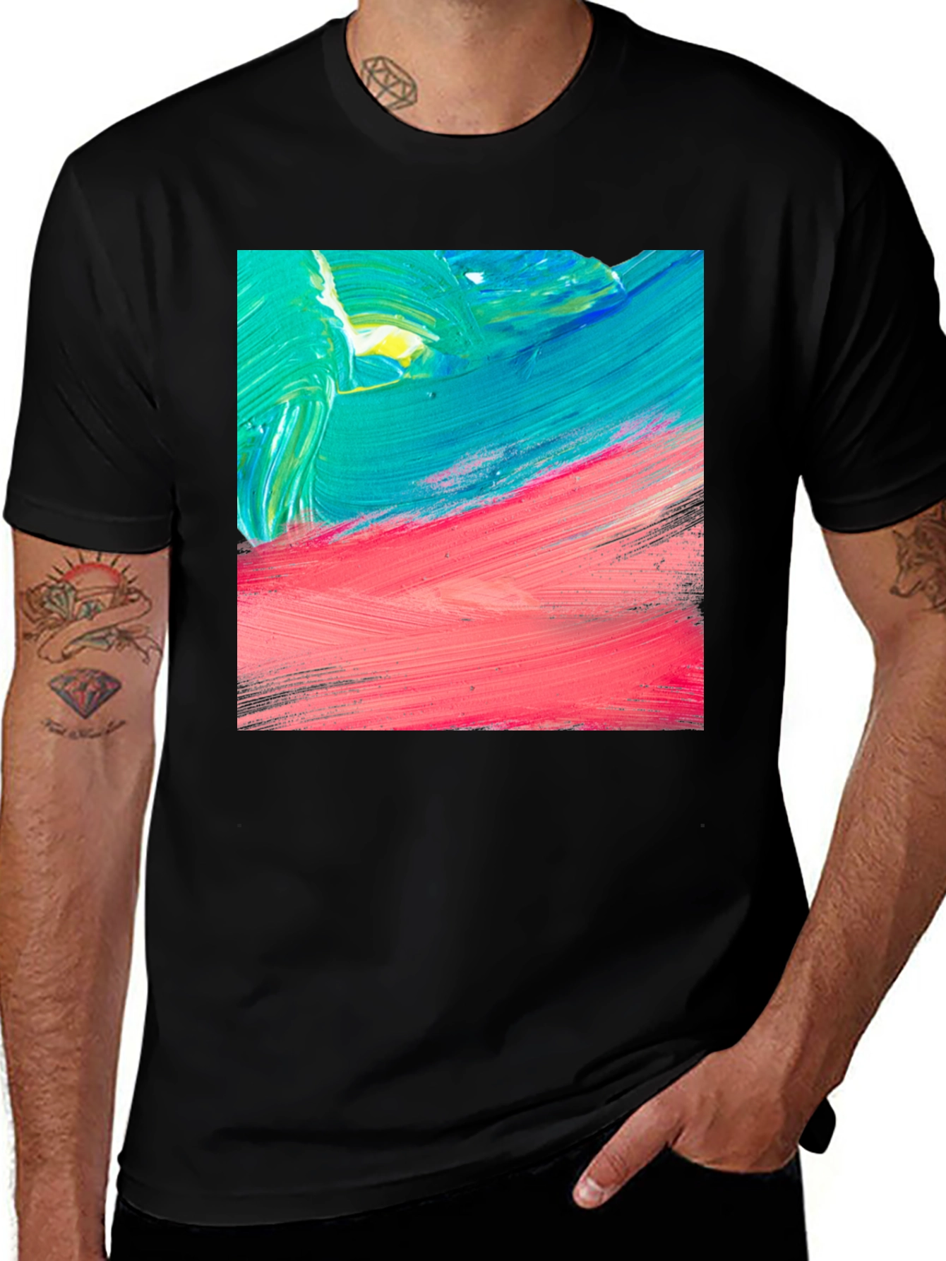 Variant 17 of Abstract Art Black T-Shirt