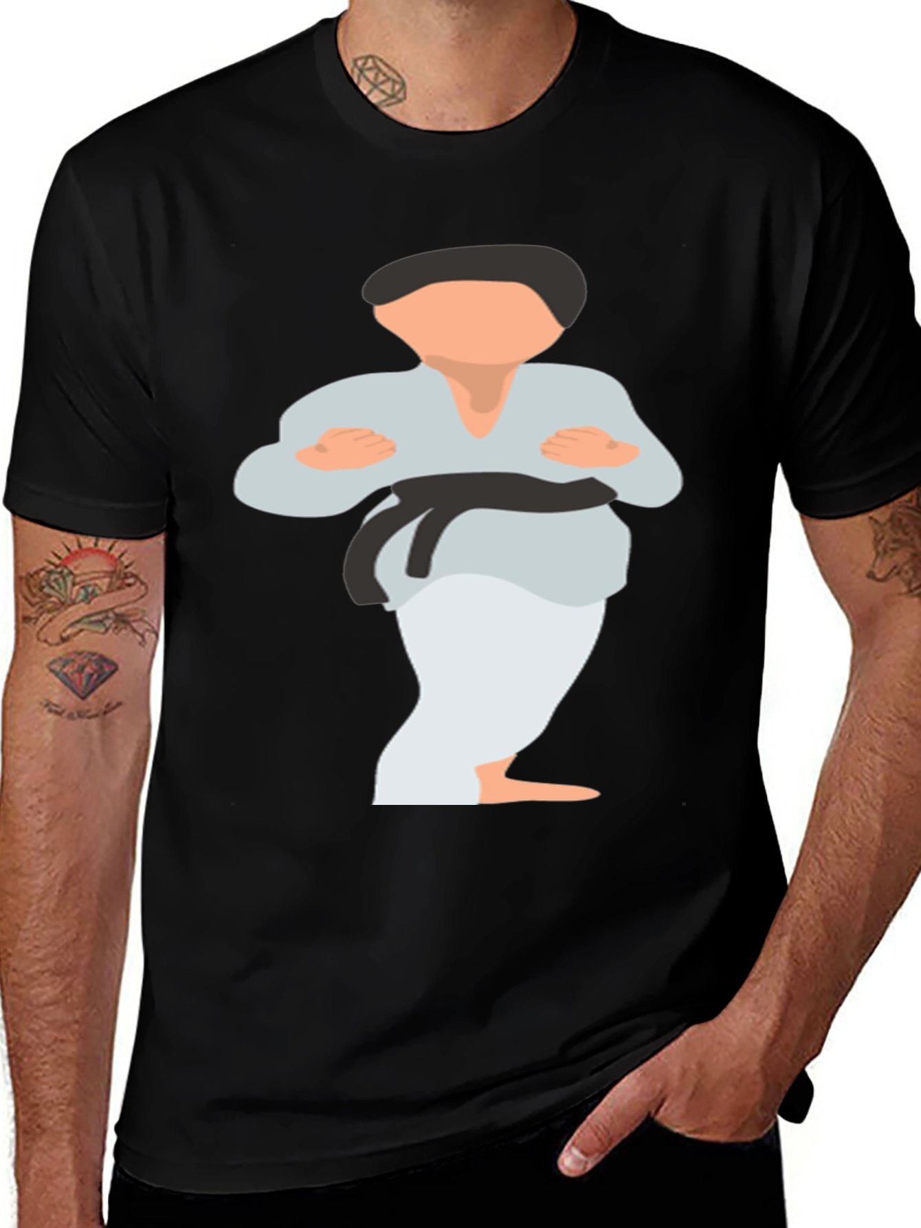 Variant 18 of Karate Kid Graphic Tee - Black Martial Arts T-Shirt