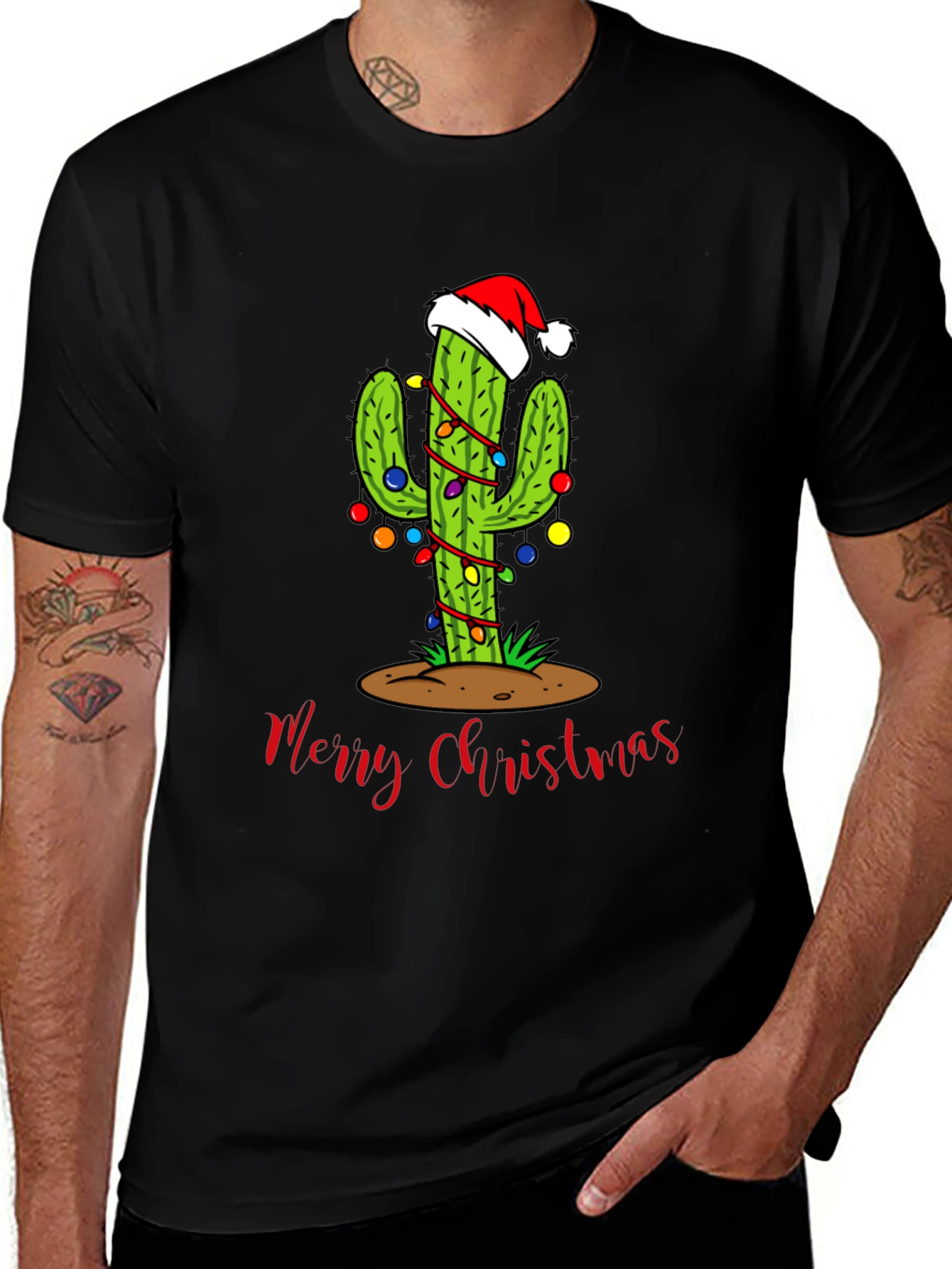 Christmas Cactus T-Shirt - Festive Holiday Wear