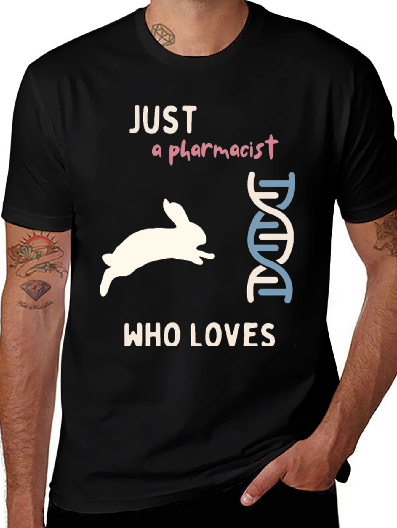 Variant 21 of Pharmacist Rabbit DNA T-Shirt