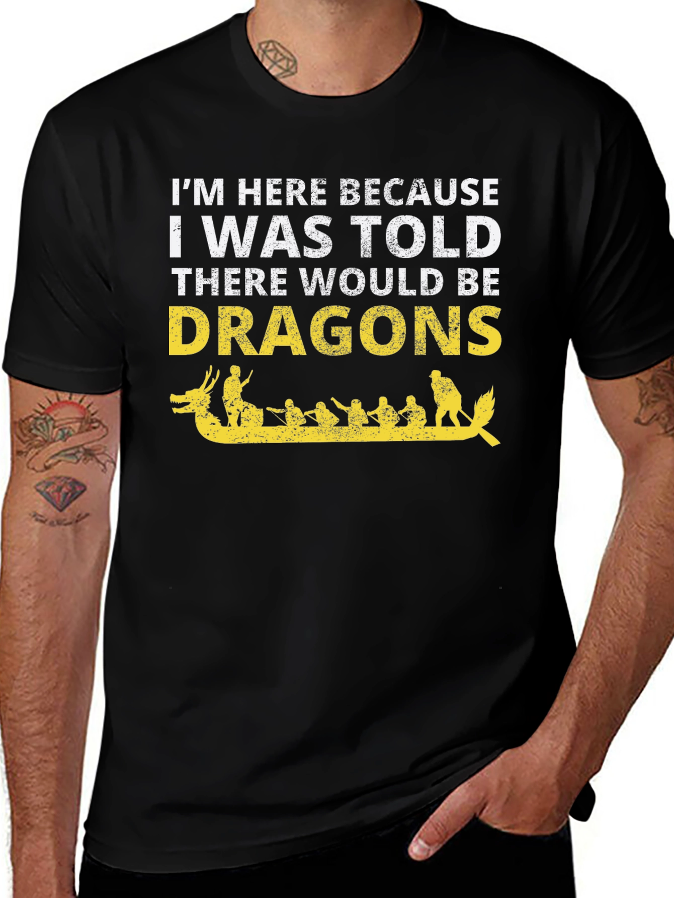 Variant 24 of Dragon Boat T-Shirt - I'm Here for Dragons!