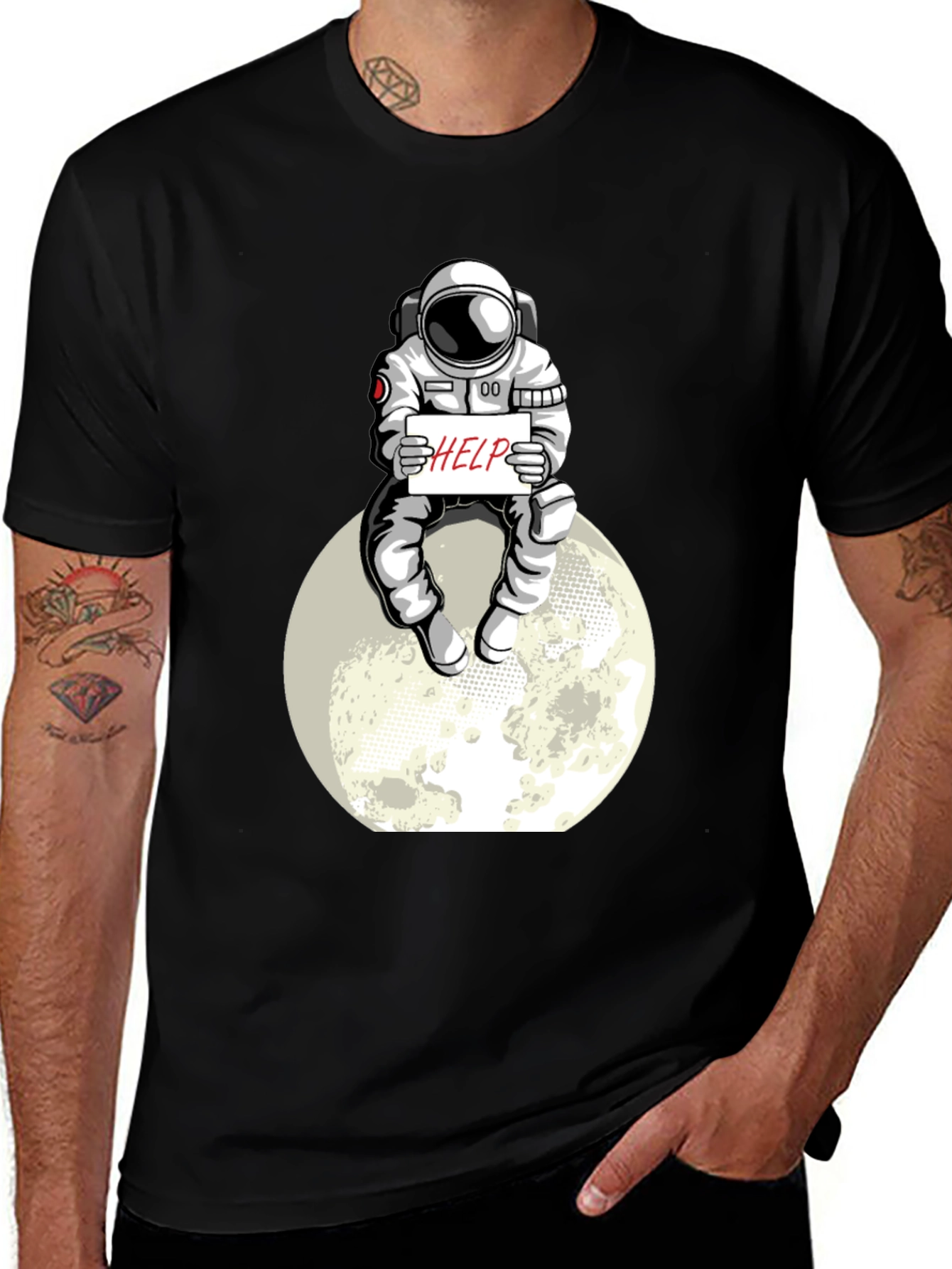 Variant 12 of Astronaut Help T-Shirt - Space Humor Tee