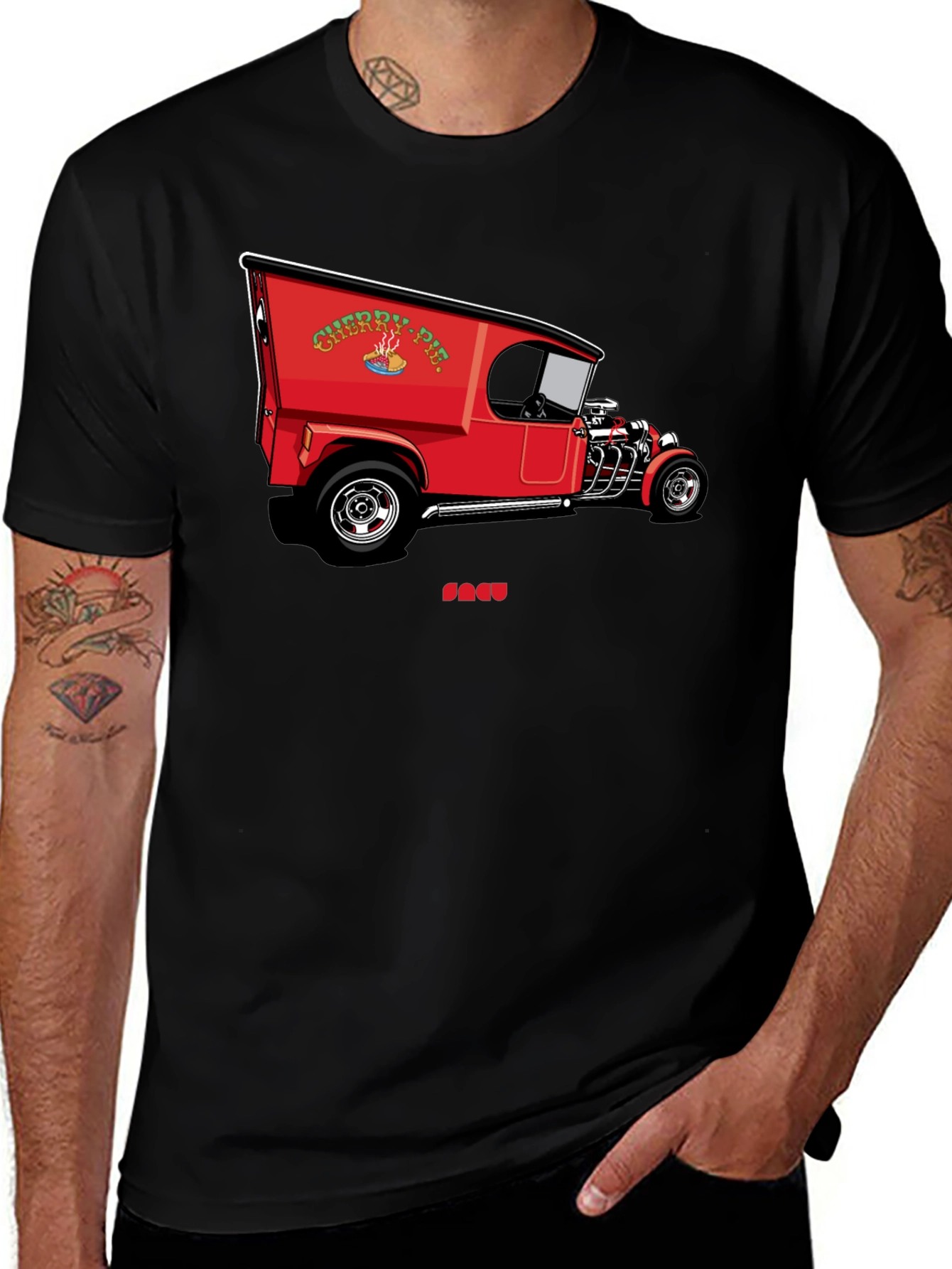Variant 29 of Cherry Pie Hot Rod T-Shirt - Custom Design