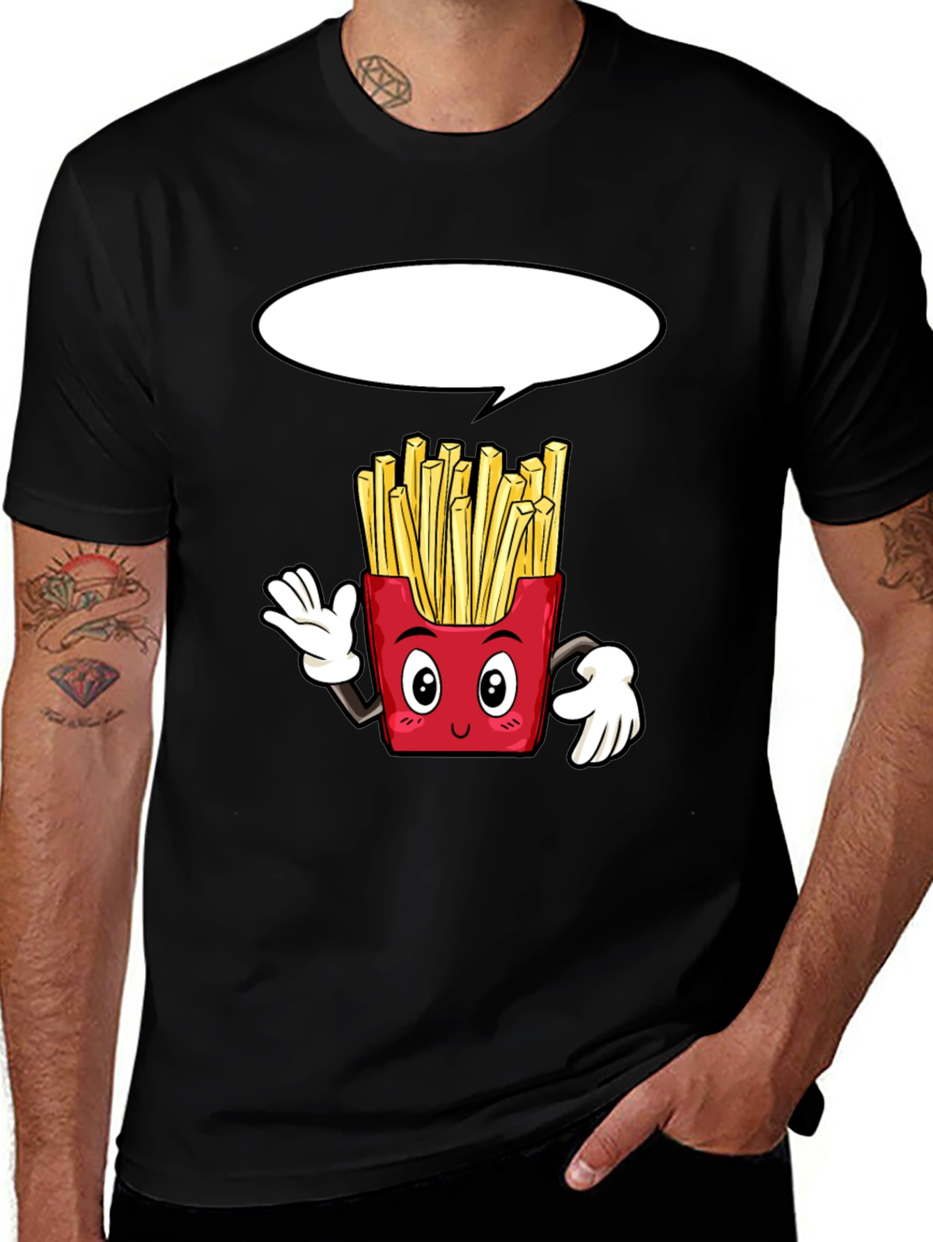 Variant 19 of Funny Fries T-Shirt - Cute Foodie Tee