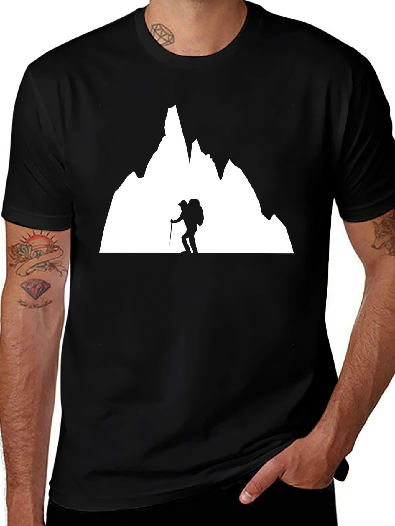 Variant 7 of Mountain Hiker Graphic Tee - Black