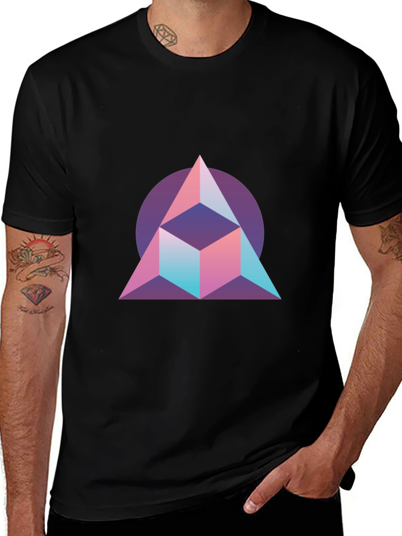 Variant 23 of Geometric Graphic Tee - Modern Style