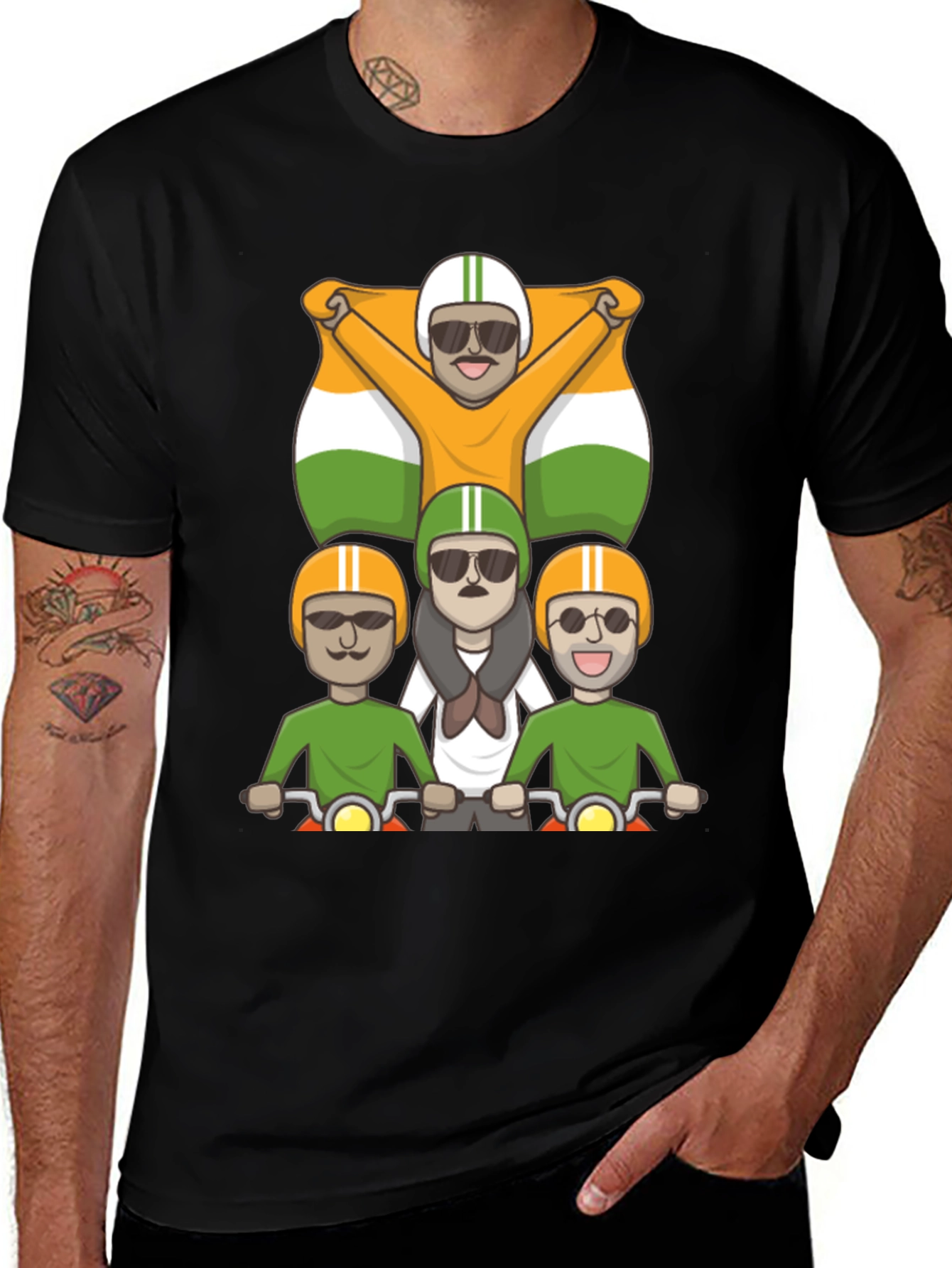 Variant 19 of Funny Indian Motorcycle T-Shirt