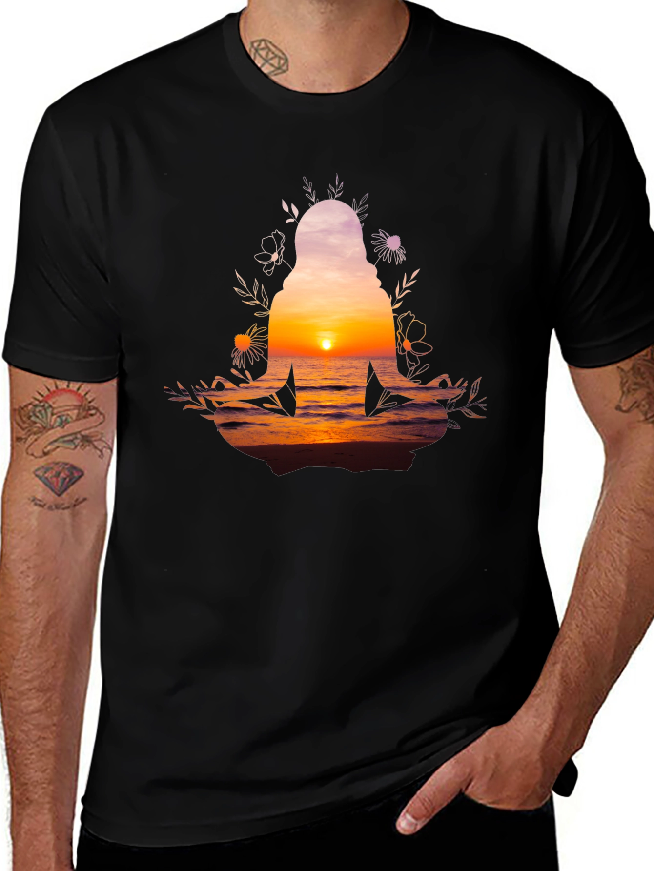 Variant 13 of Sunset Silhouette Graphic Tee - Relaxed Fit
