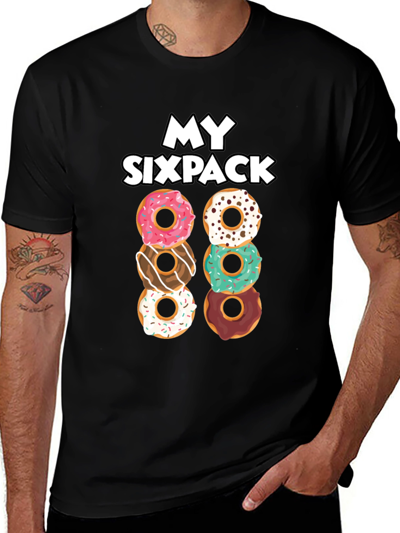 Variant 6 of My Sixpack Donuts Funny Graphic T-Shirt