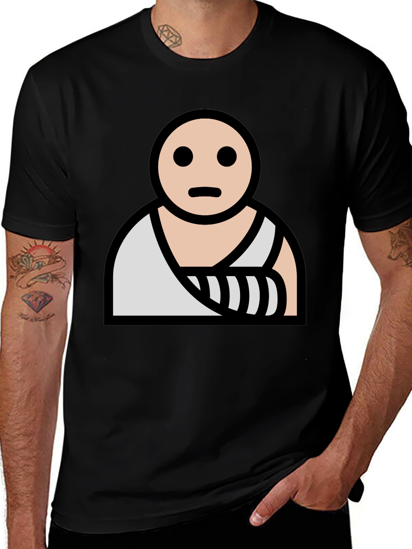 Variant 4 of Broken Arm Humor Graphic Tee - Get Well Soon T-Shirt