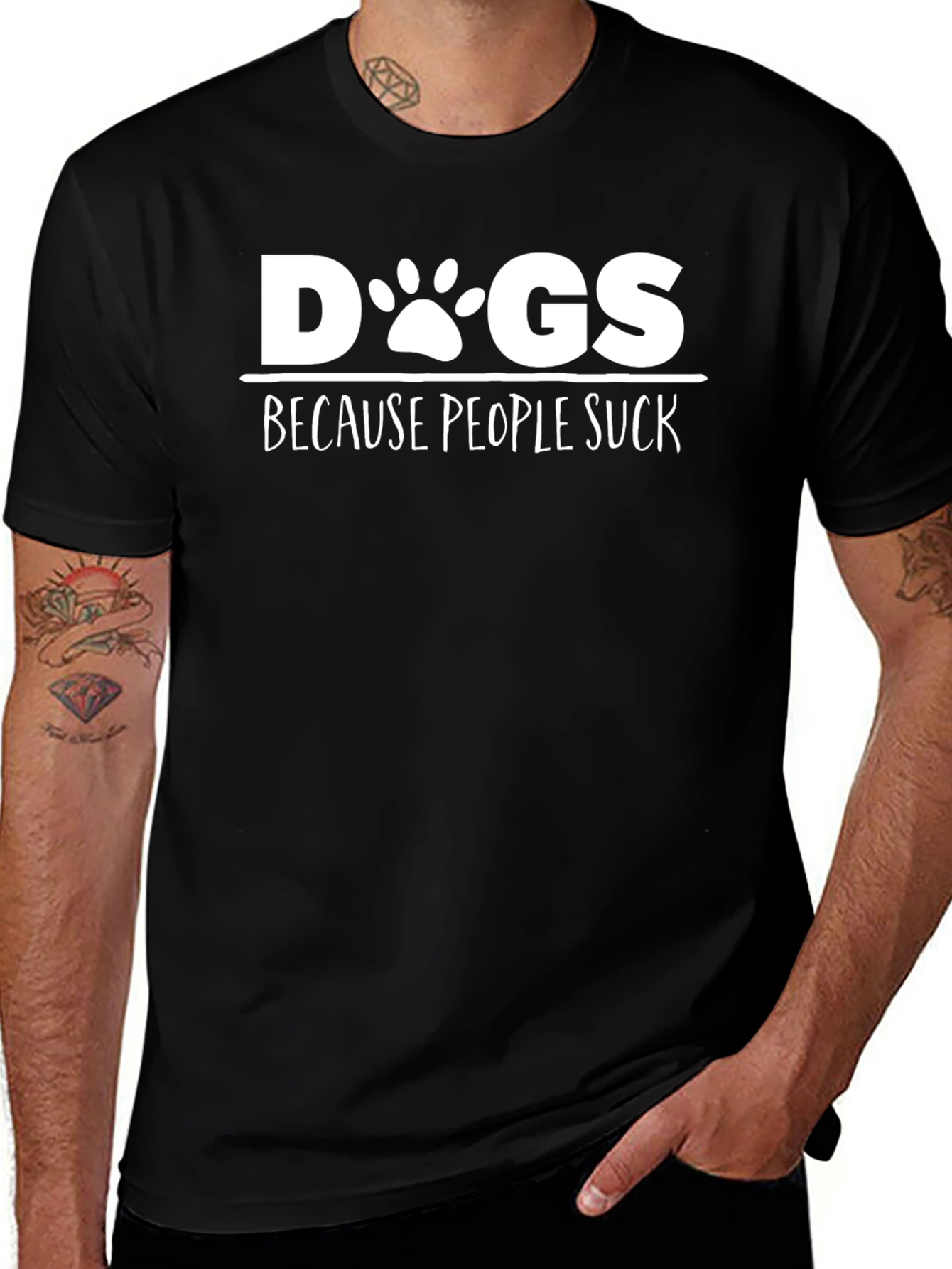 Variant 16 of Dogs Because People Suck T-Shirt