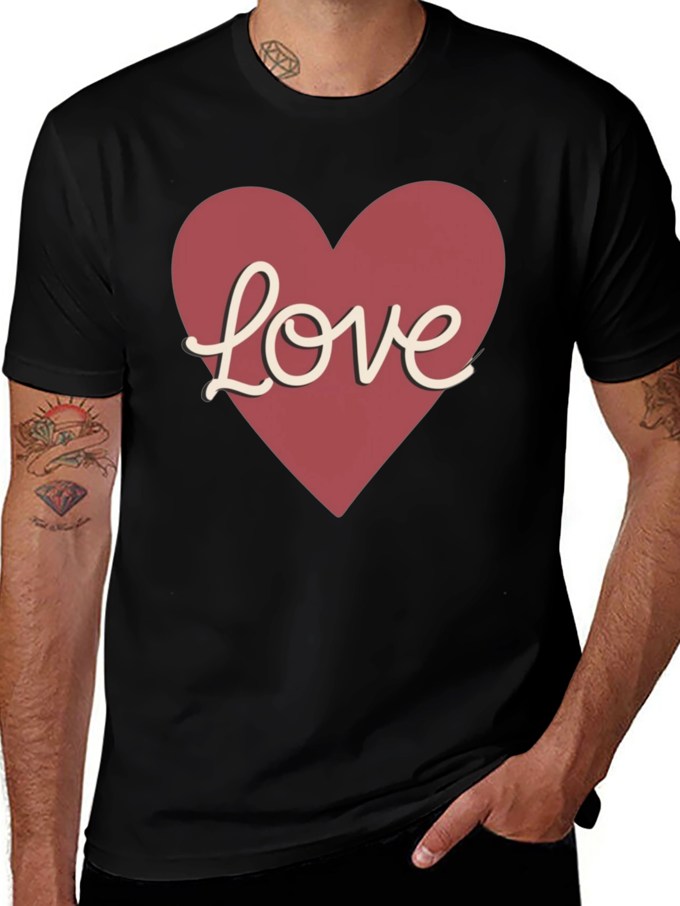 Variant 30 of Love Heart Graphic Tee - Valentine's Day Gift