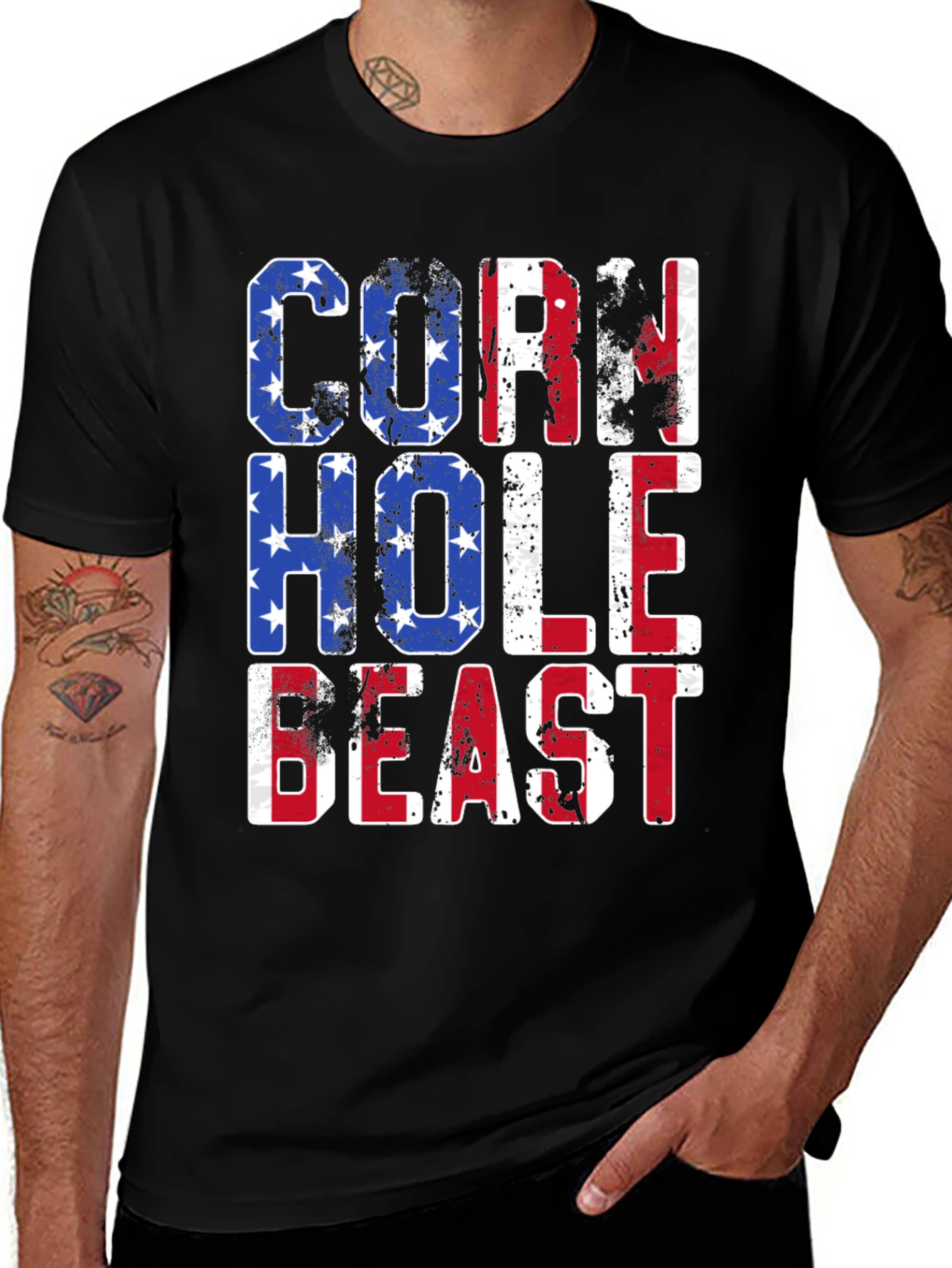 Variant 25 of Cornhole Beast Patriotic T-Shirt