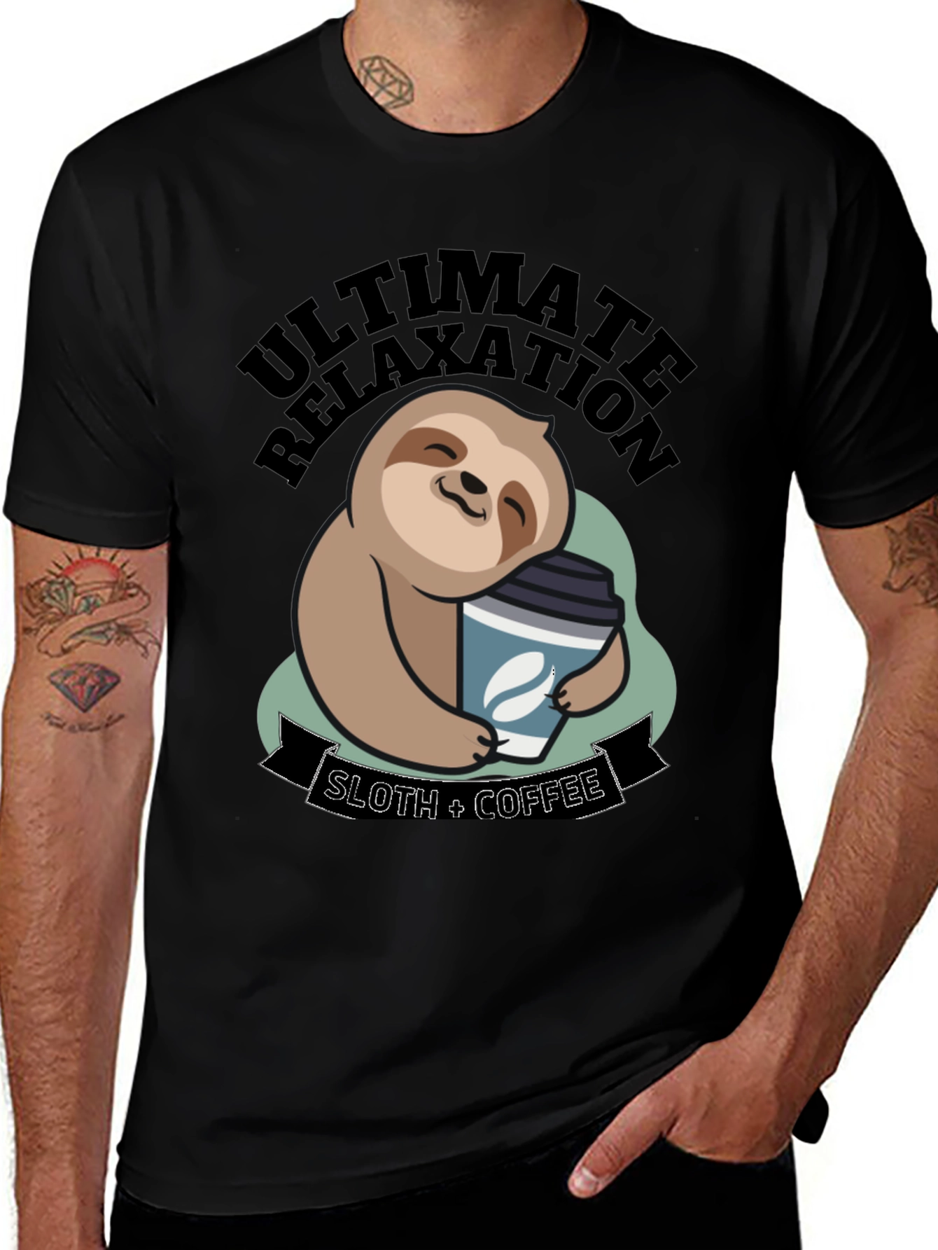 Variant 19 of Ultimate Relaxation Sloth Coffee T-Shirt