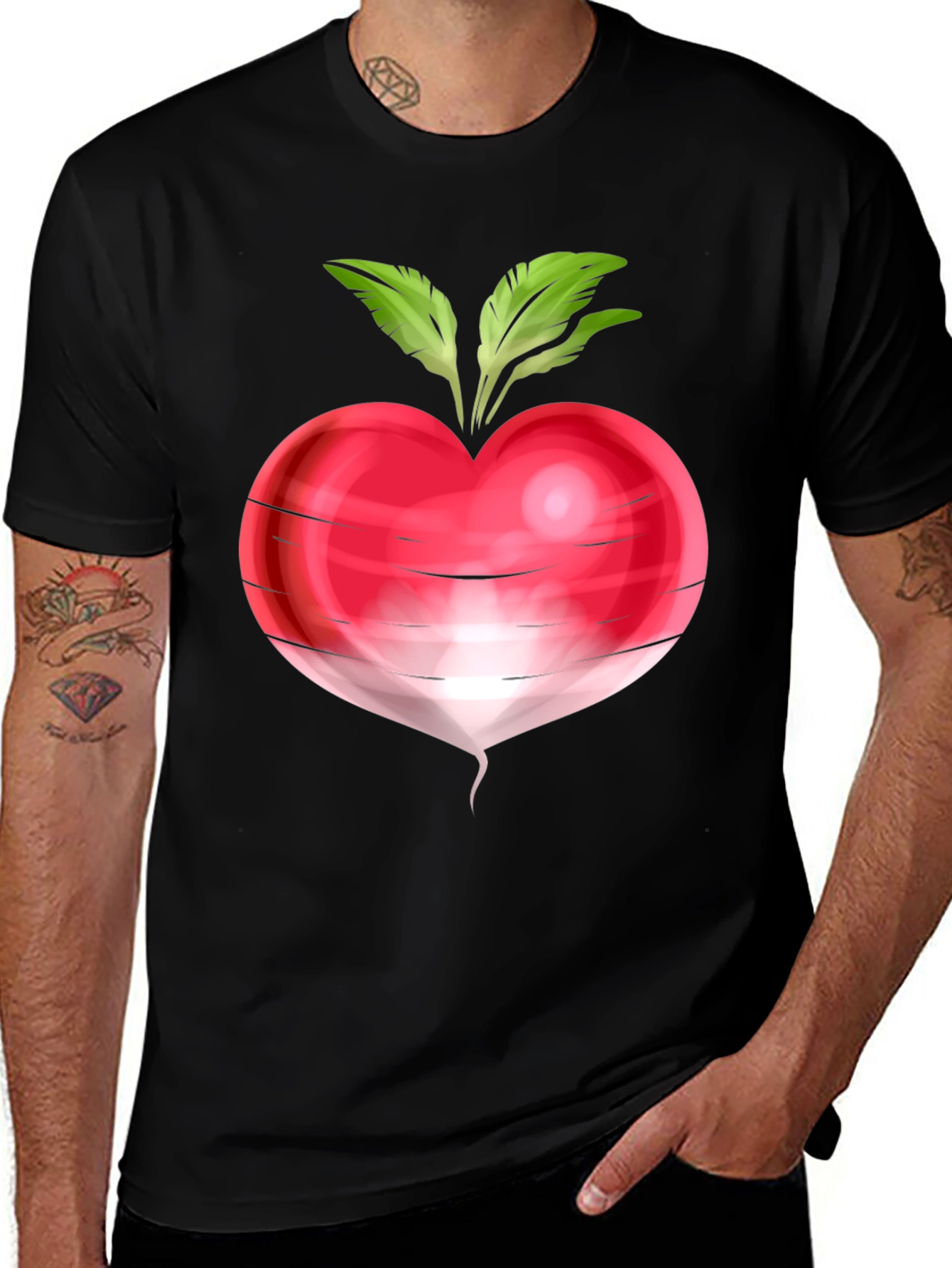 Variant 17 of Radish Graphic T-Shirt - Quirky Vegetable Tee