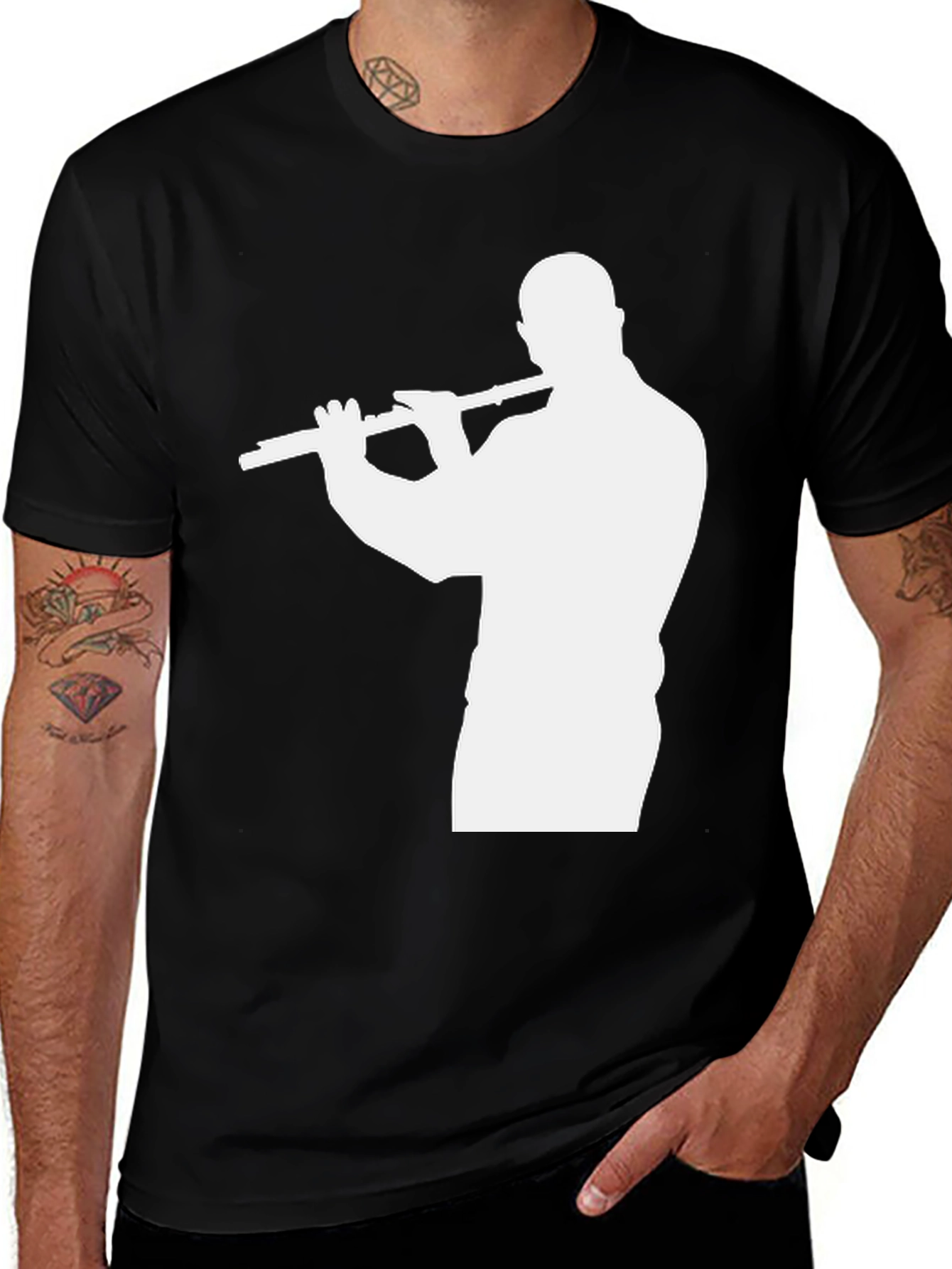 Variant 28 of Flute Player T-Shirt - Cool Musician Tee