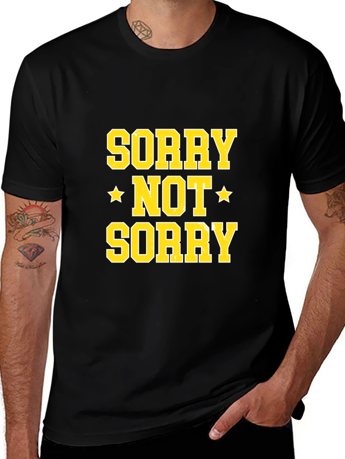 Sorry Not Sorry Graphic Tee - Black
