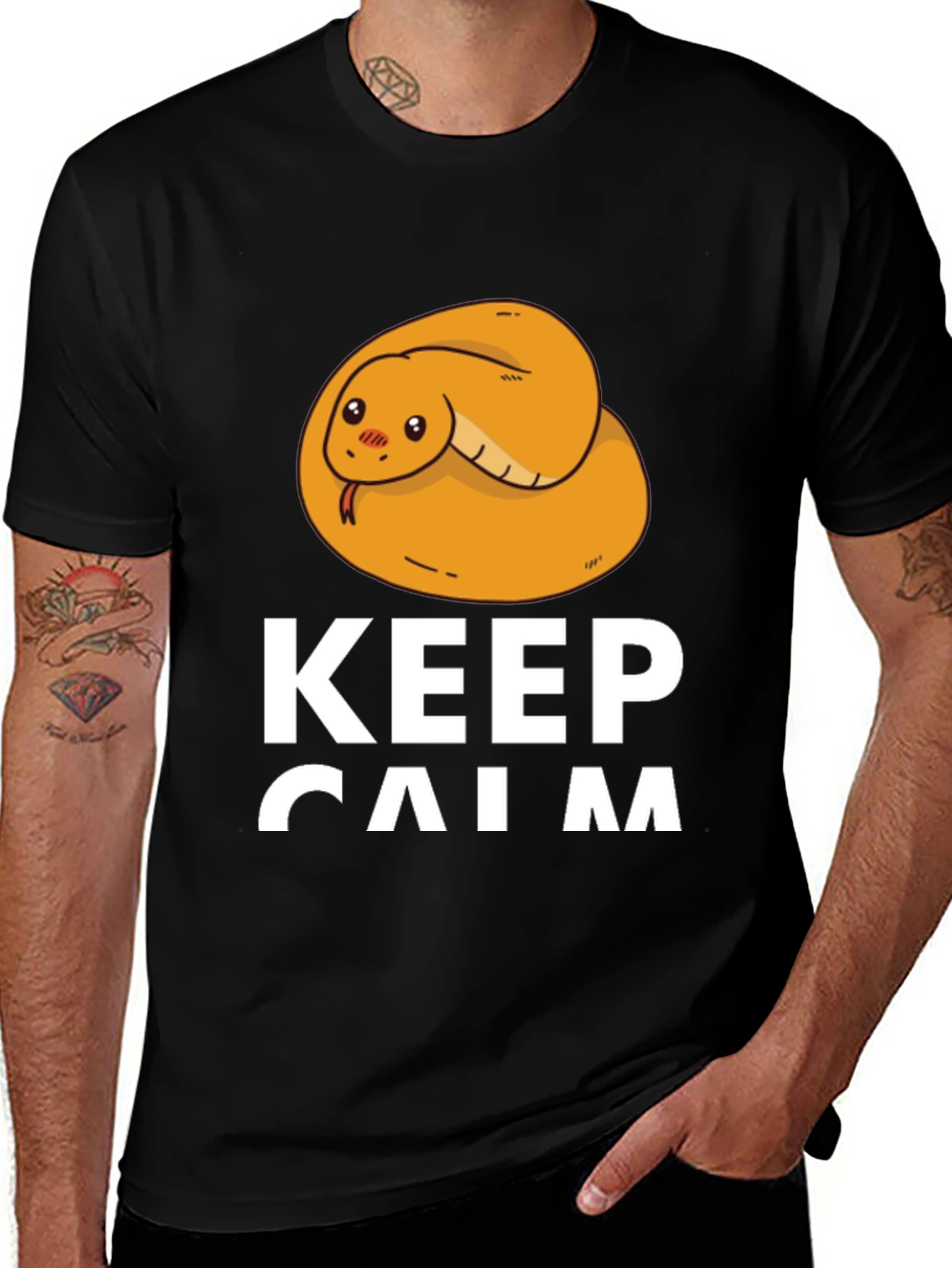 Variant 26 of Keep Calm Snake Tee - Cute Snake Lover Shirt