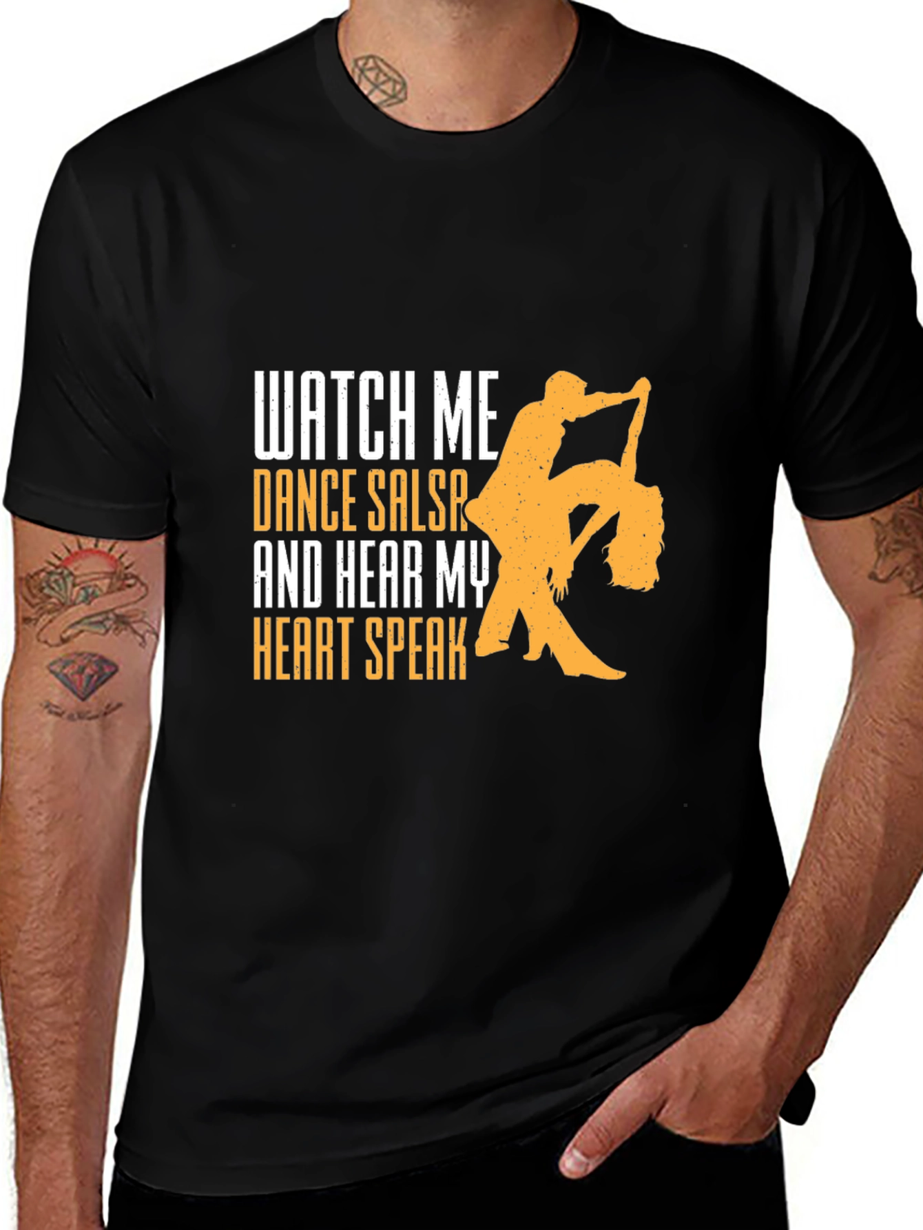 Variant 28 of Salsa Dance T-Shirt - Watch Me Dance Hear My Heart Speak