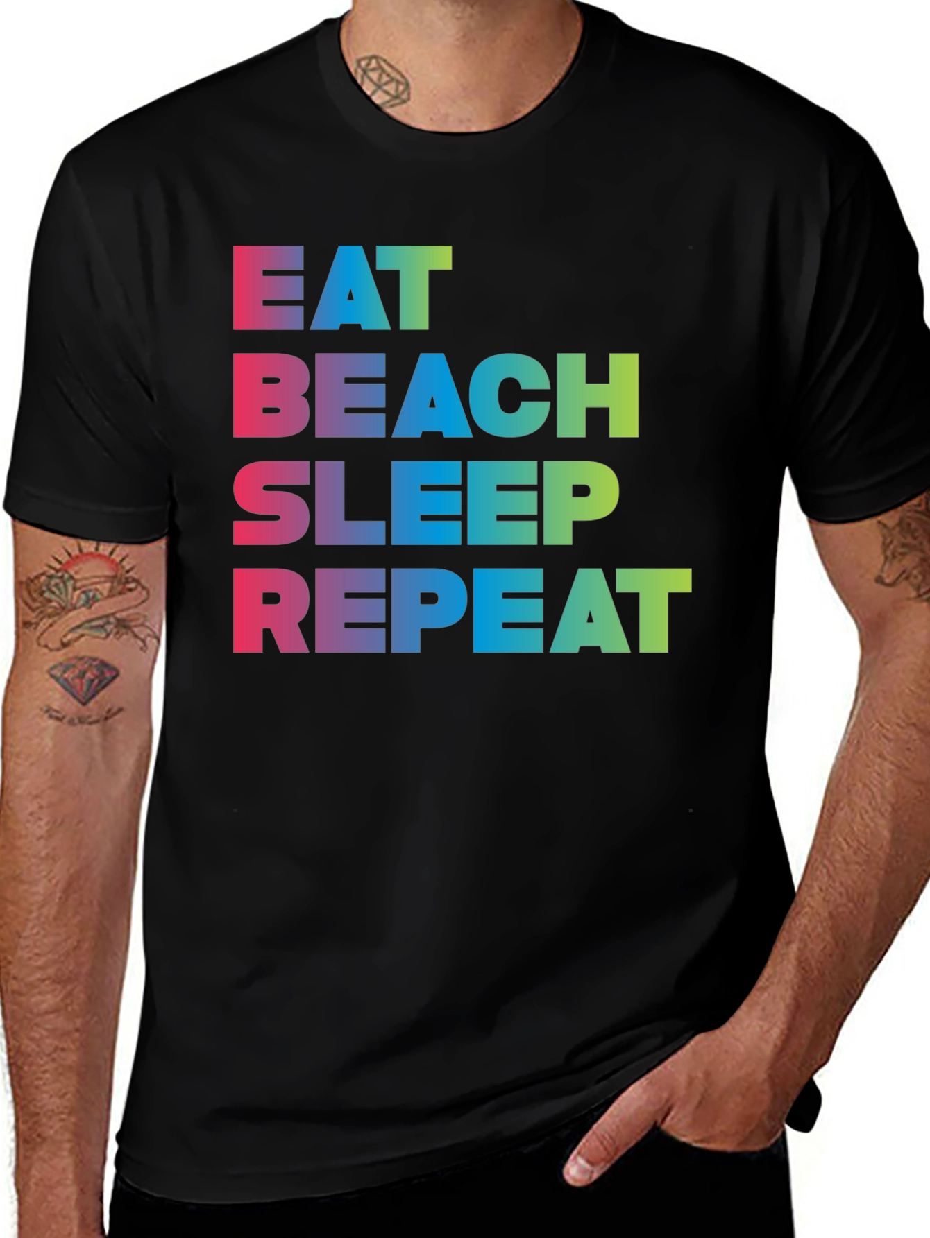 Variant 12 of Eat Beach Sleep Repeat Graphic T-Shirt