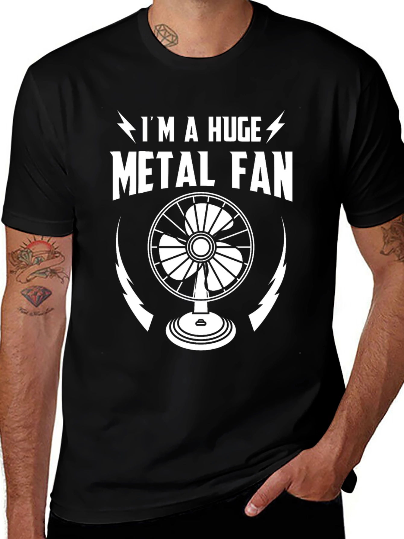 Humorous "Metal Fan" Graphic T-Shirt