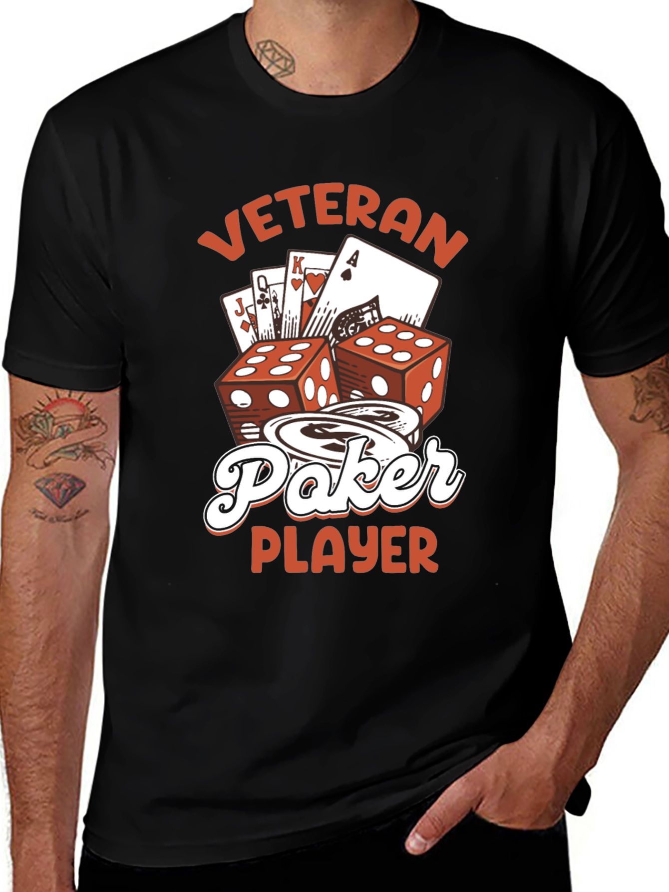 Veteran Poker Player Graphic Tee
