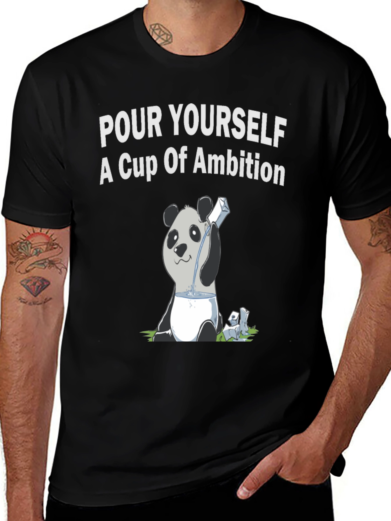 Pour Yourself a Cup of Ambition Panda T-Shirt