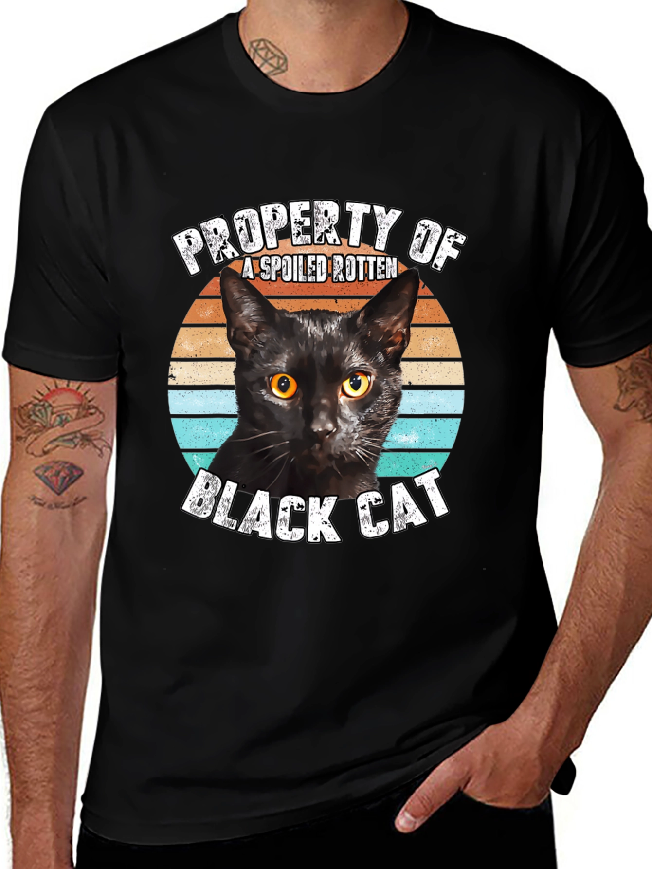 Variant 30 of Property of a Spoiled Rotten Black Cat Graphic Tee