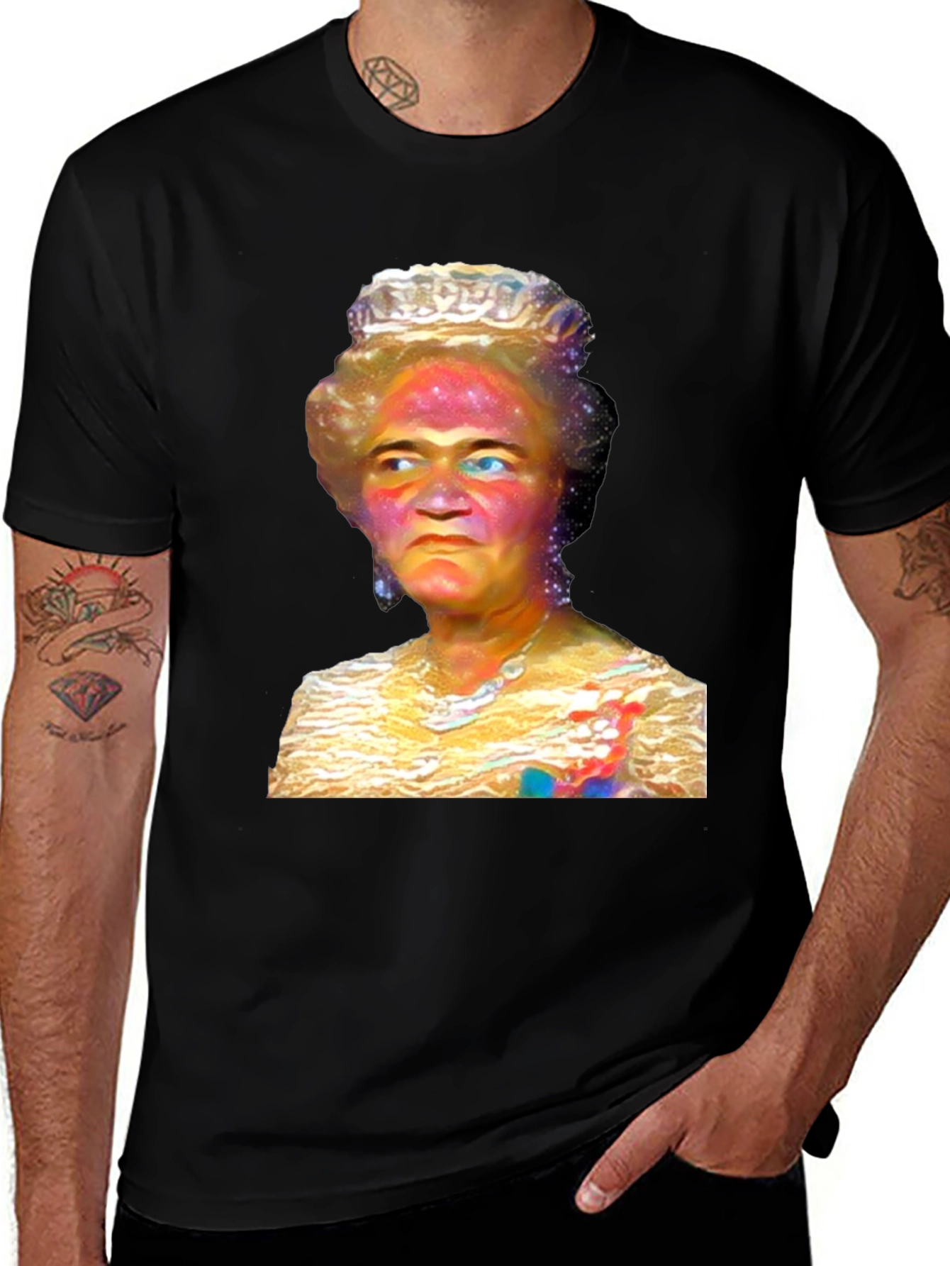Queen Elizabeth II T-Shirt Black