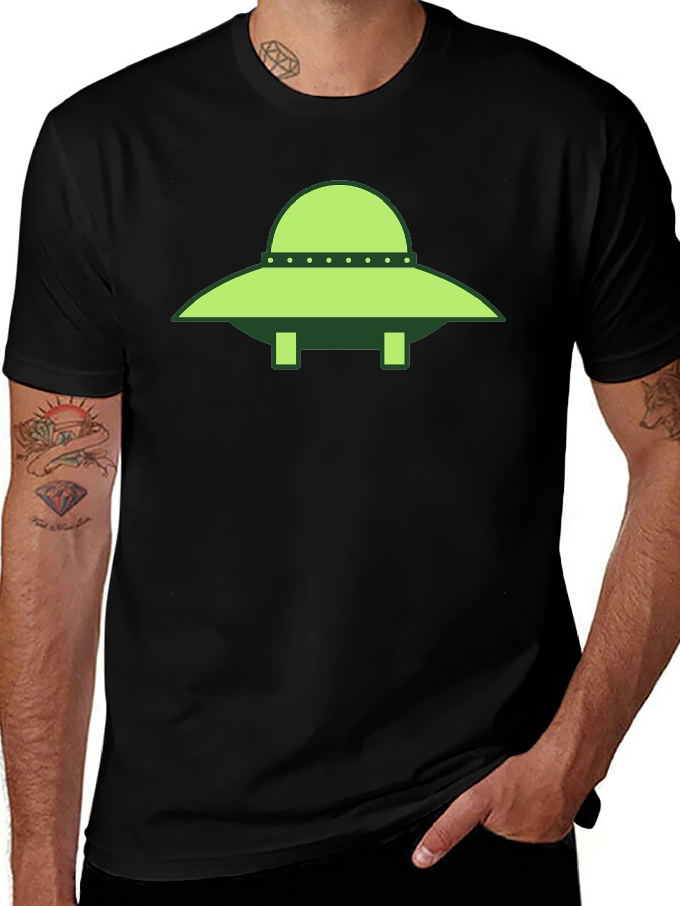 UFO Graphic Tee - Retro Alien Spaceship T-Shirt
