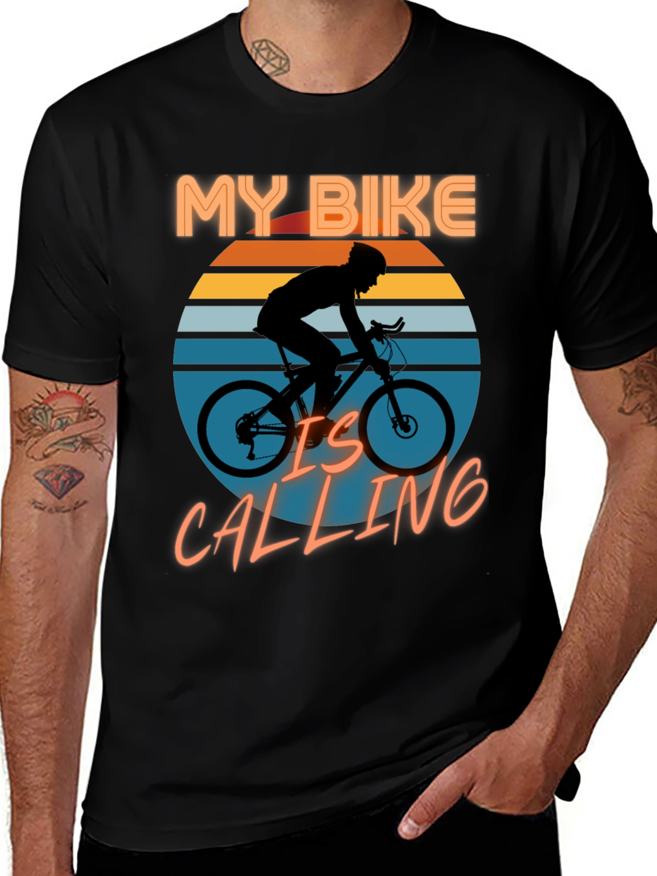 Variant 27 of My Bike is Calling Graphic T-Shirt