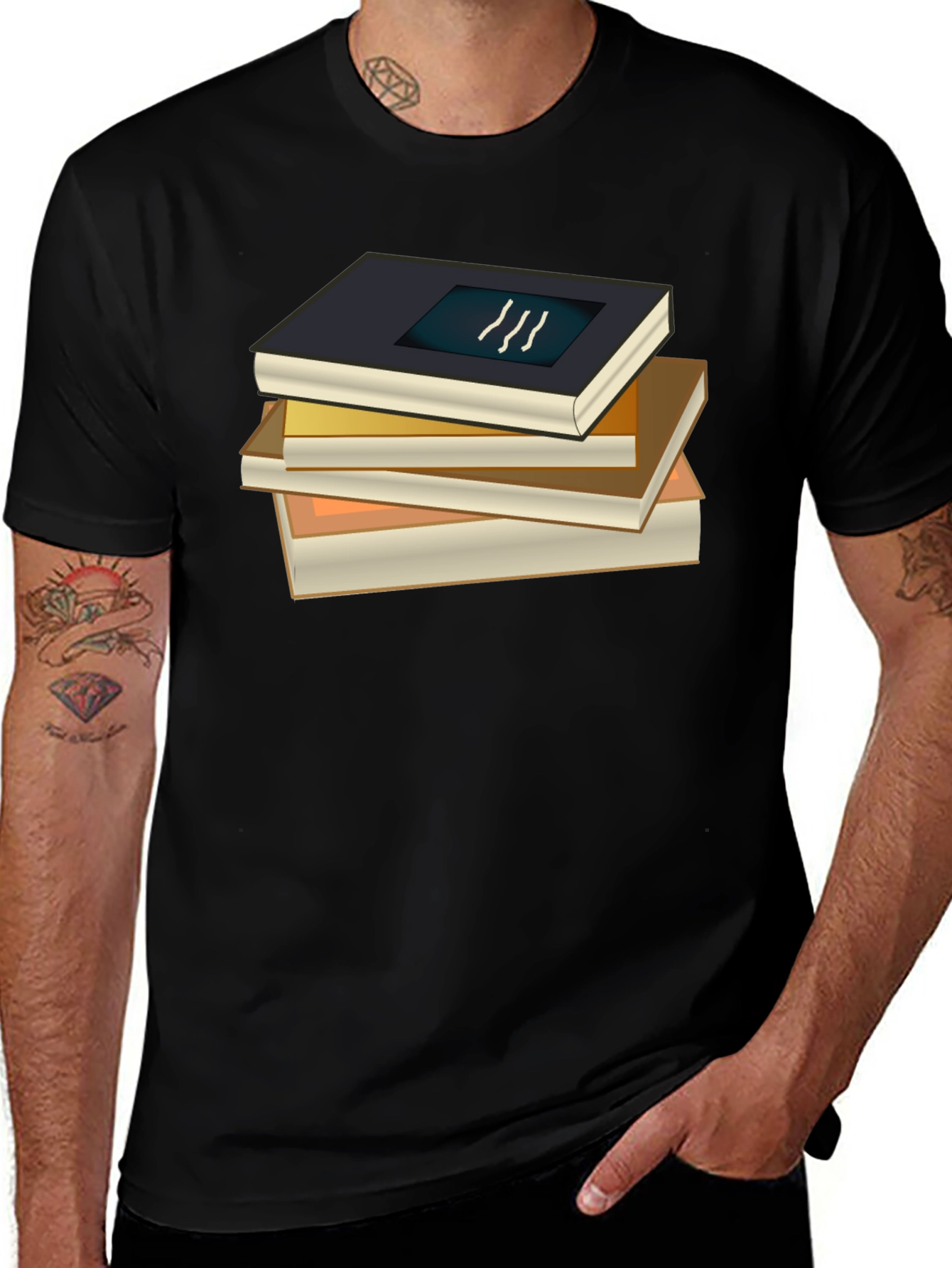 Variant 25 of Stacked Books Graphic T-Shirt