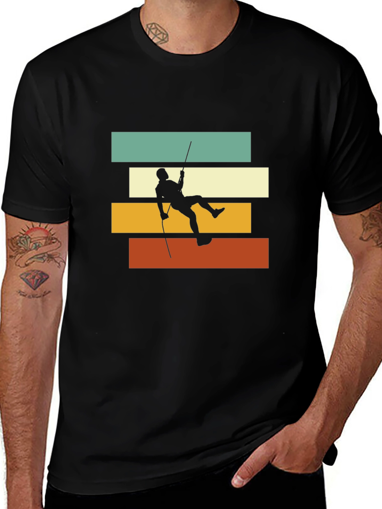 Retro Climber T-Shirt - Vintage Style Climbing Tee